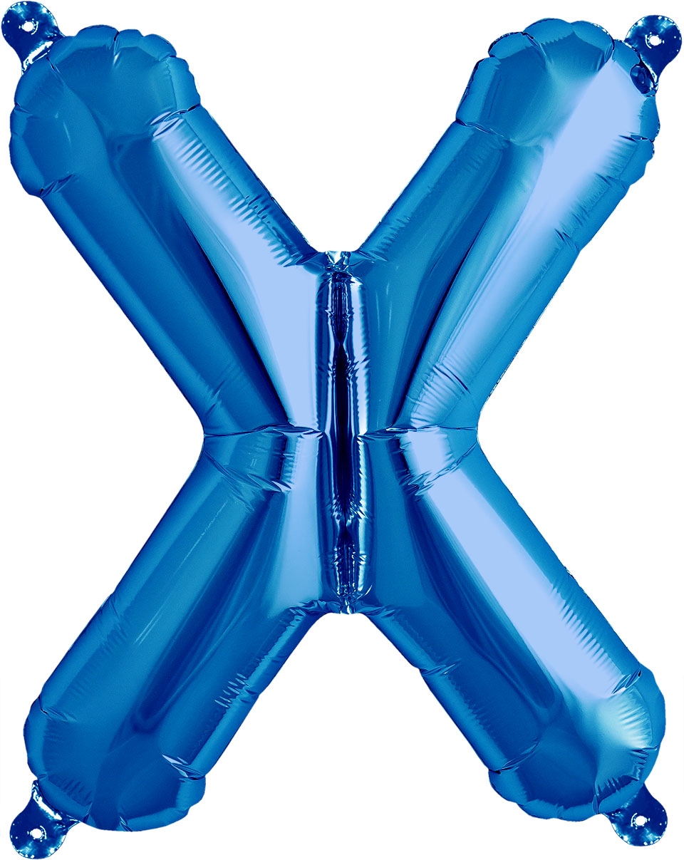 Luftballon Buchstabe X Blau 40cm