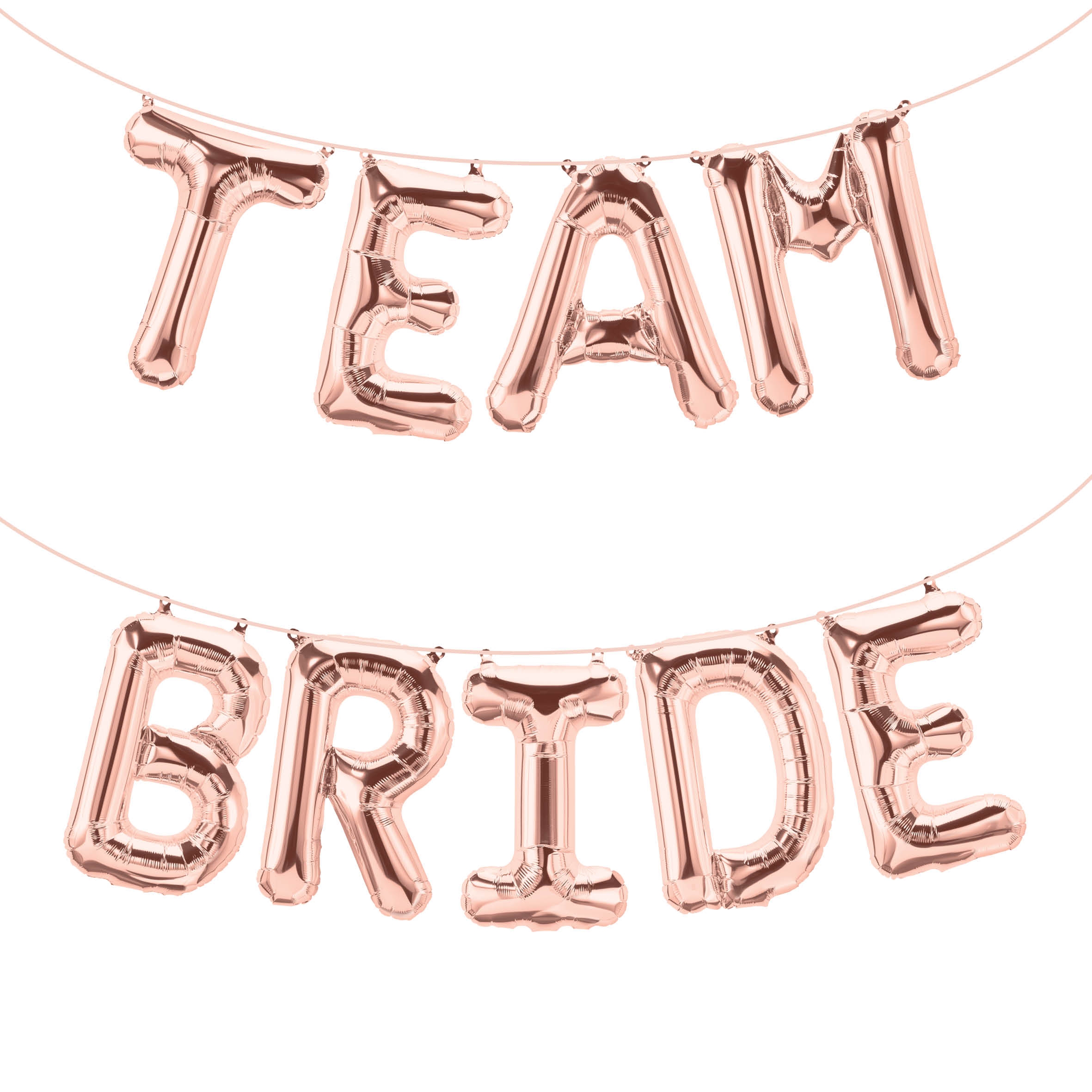 Folienballon Girlandenset "TEAM BRIDE" Roségold