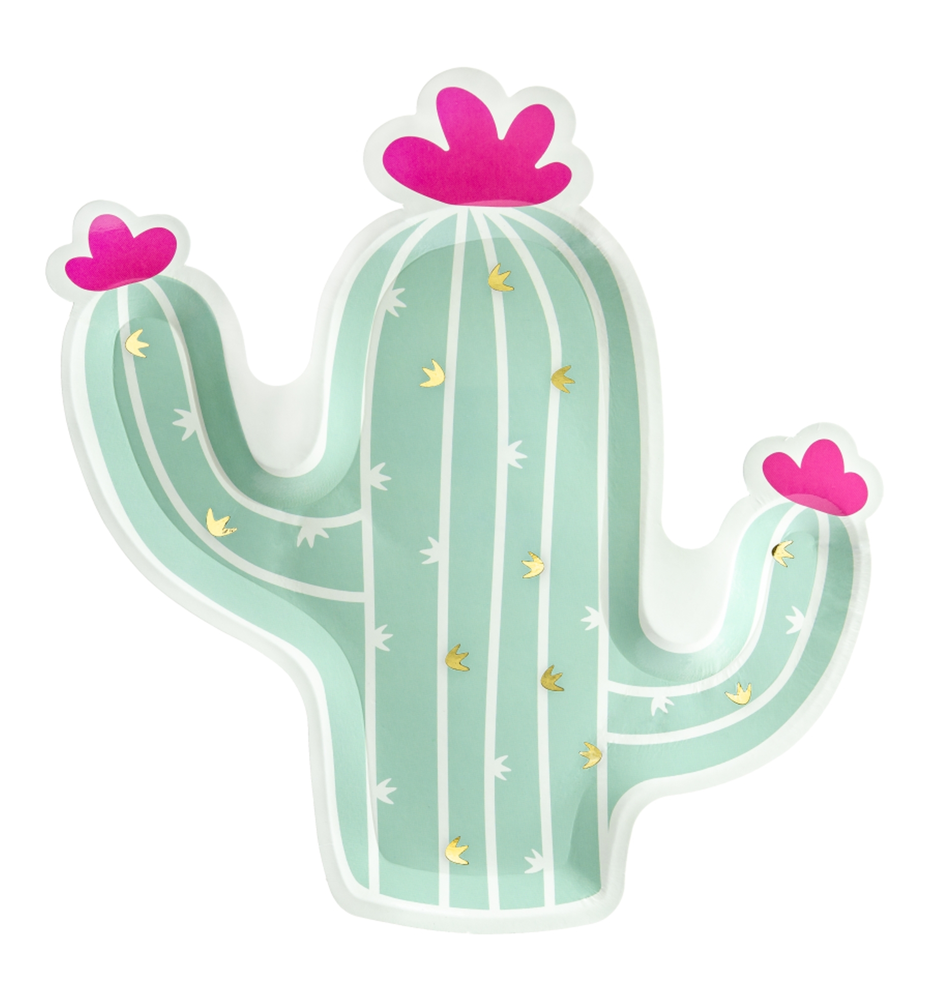 Kaktus - 6 Pappteller