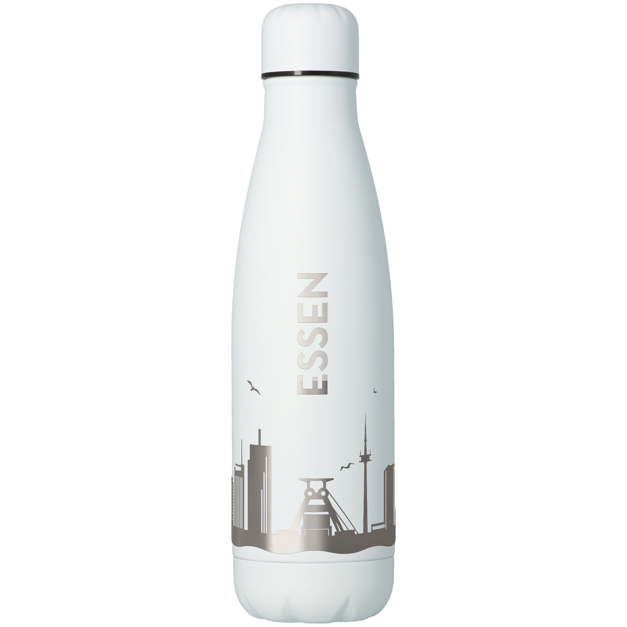 Trinkflasche Skyline Essen Weiß 500ml