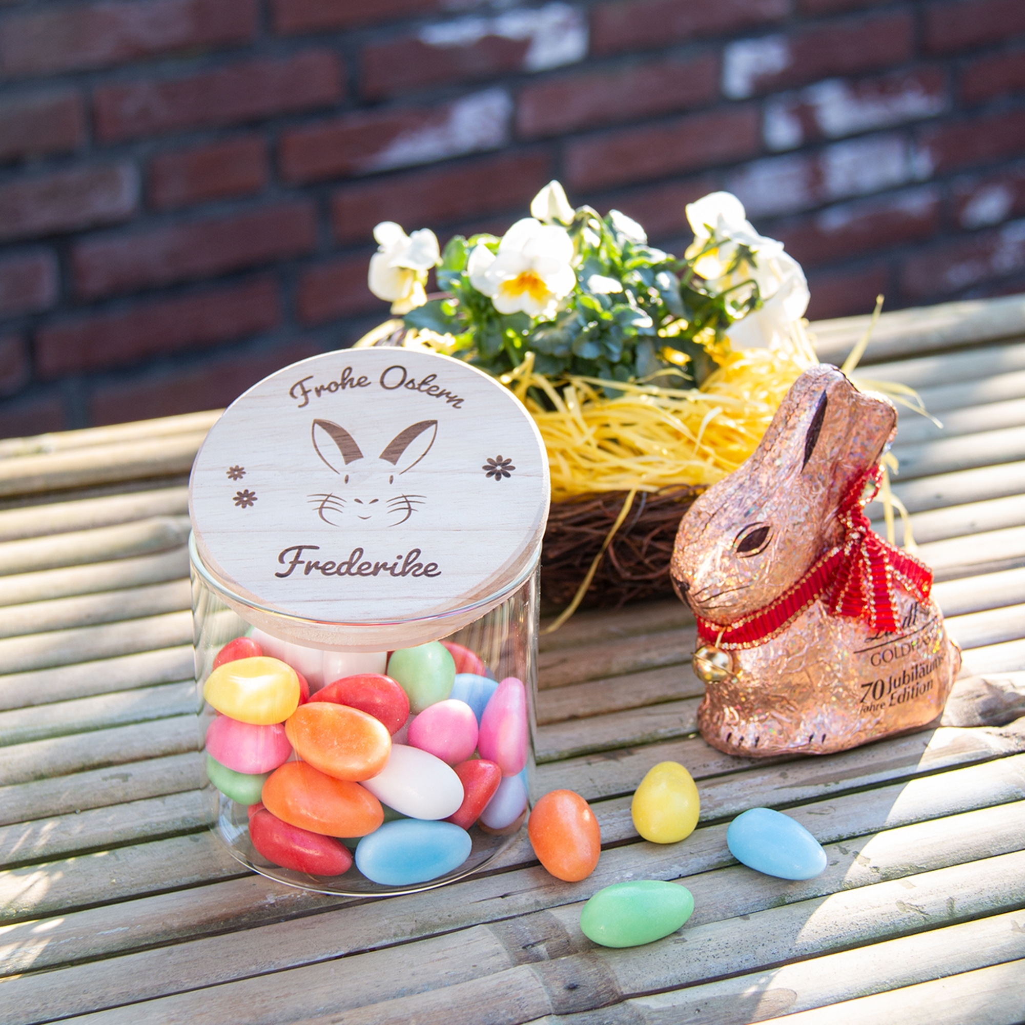 Geschenkglas Frohe Ostern "Name"