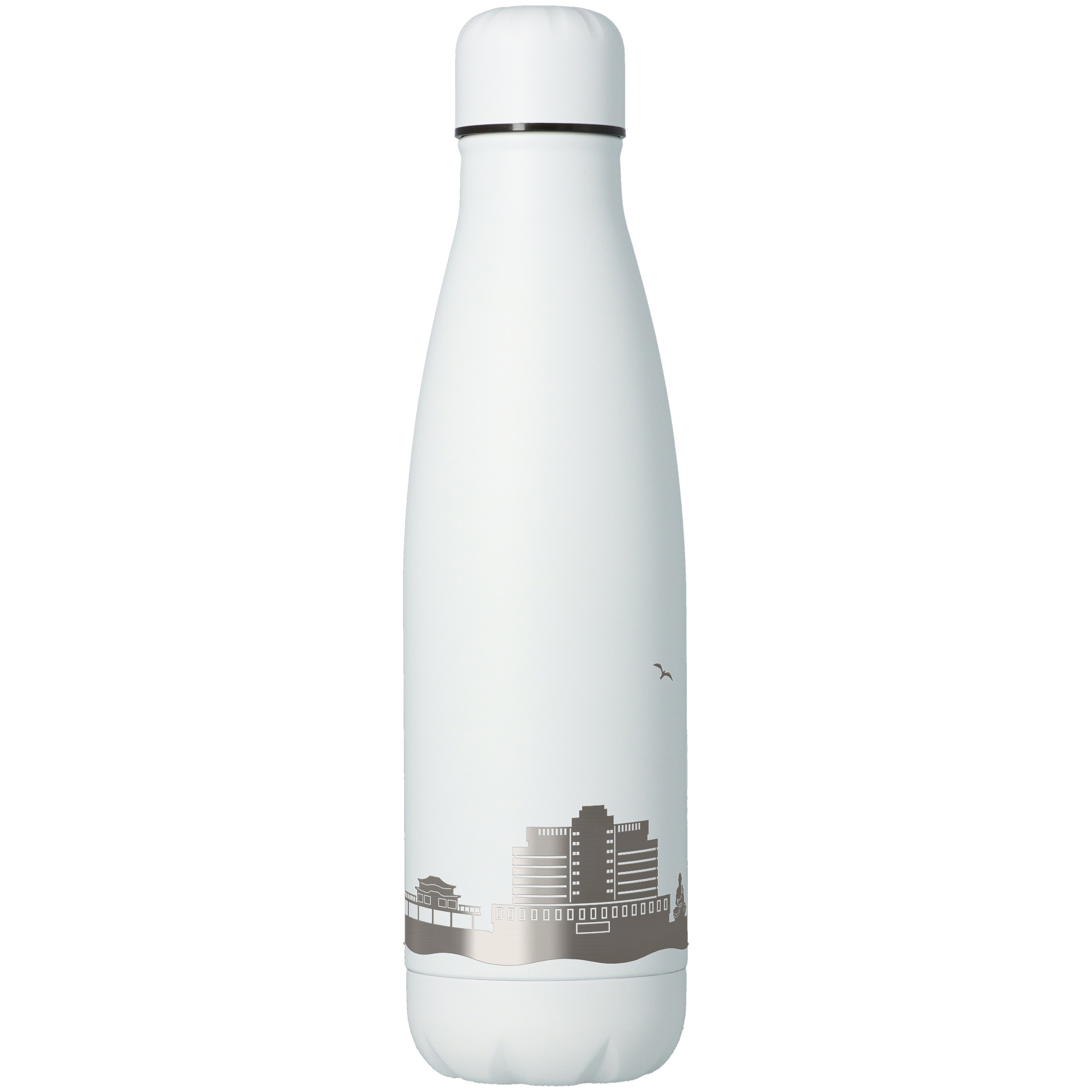 Trinkflasche Skyline Timmendorfer Strand Weiß 500ml