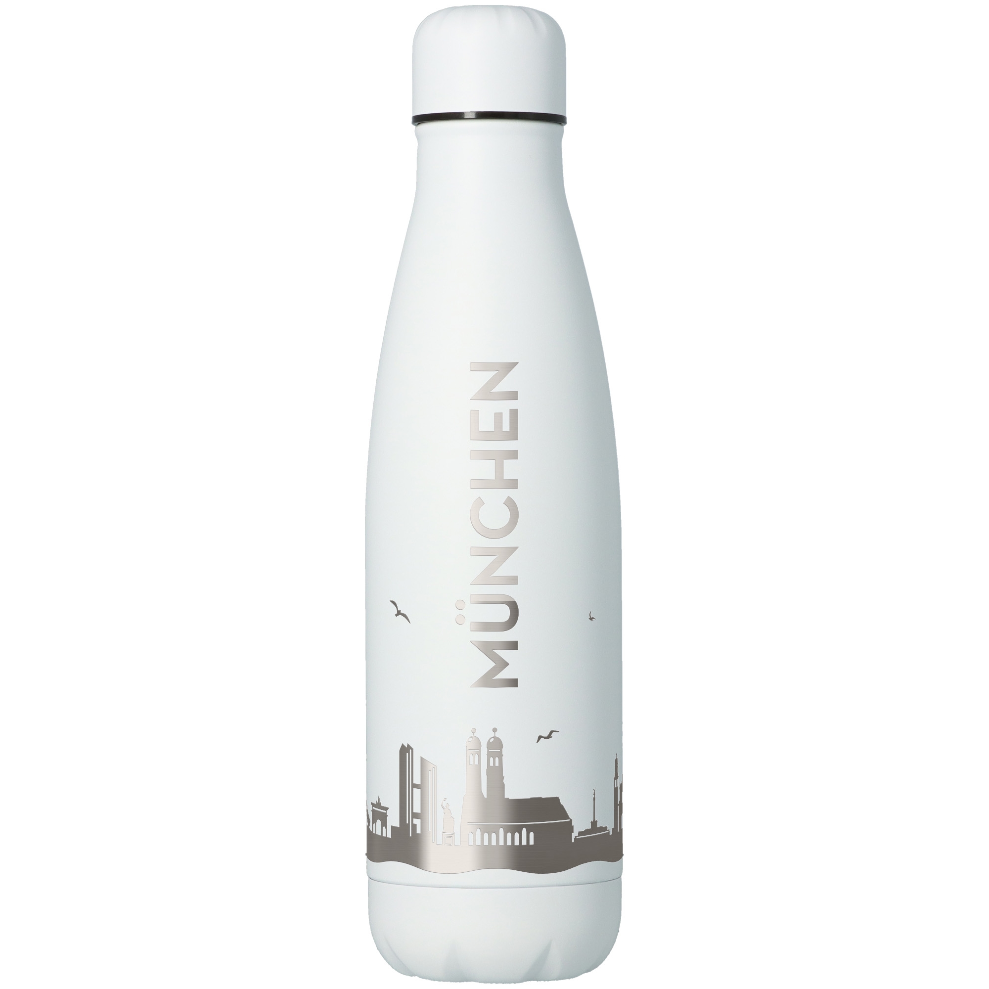 Trinkflasche Skyline München Weiß 500ml