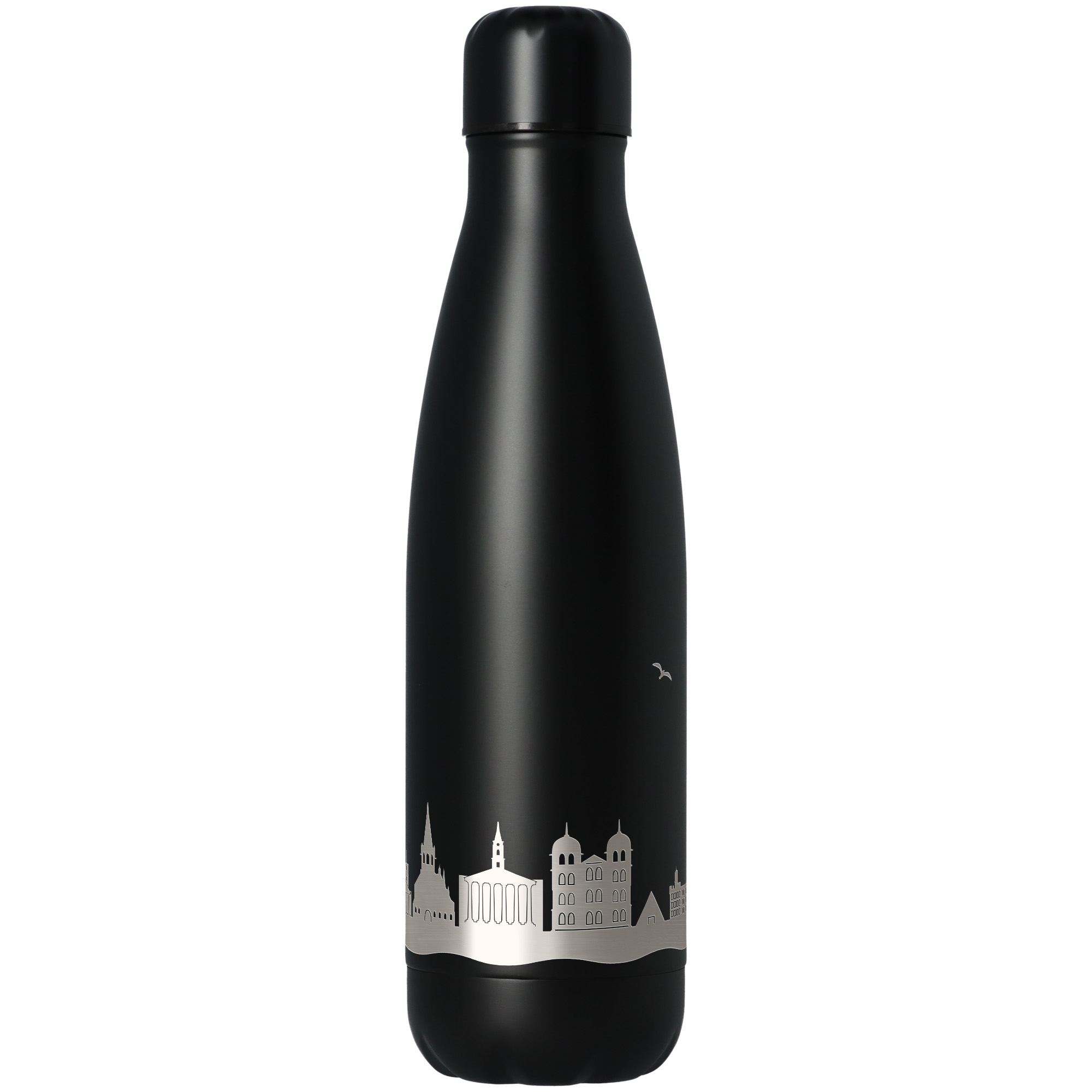 Trinkflasche Skyline Karlsruhe Schwarz 500ml