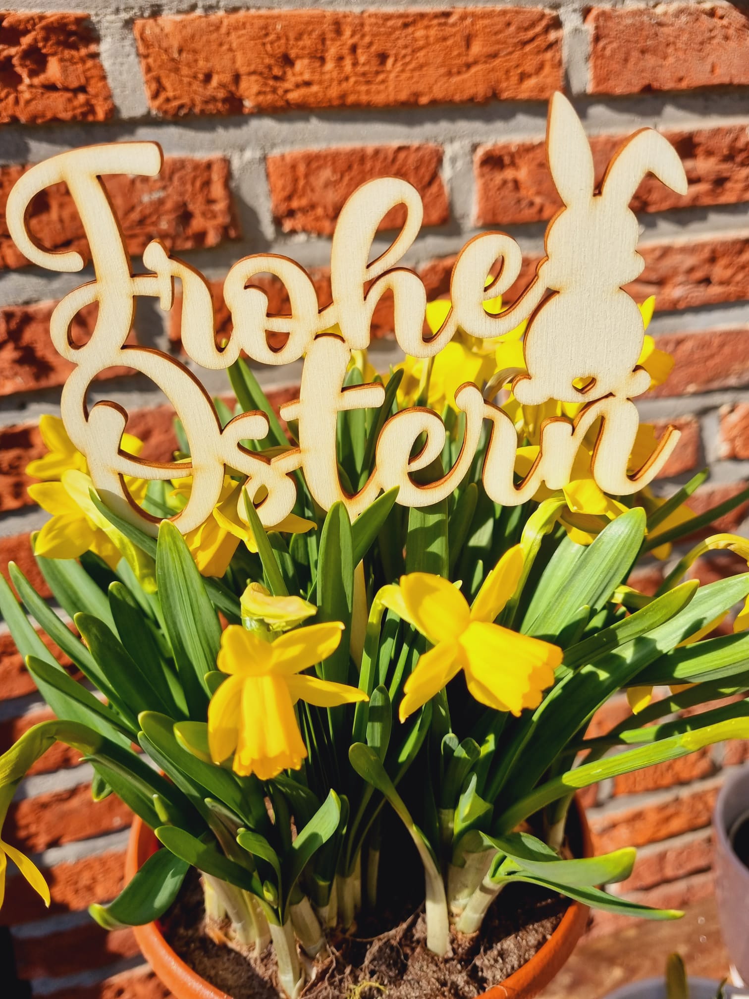 Cake Topper "Frohe Ostern" 18,5 cm x 14 cm