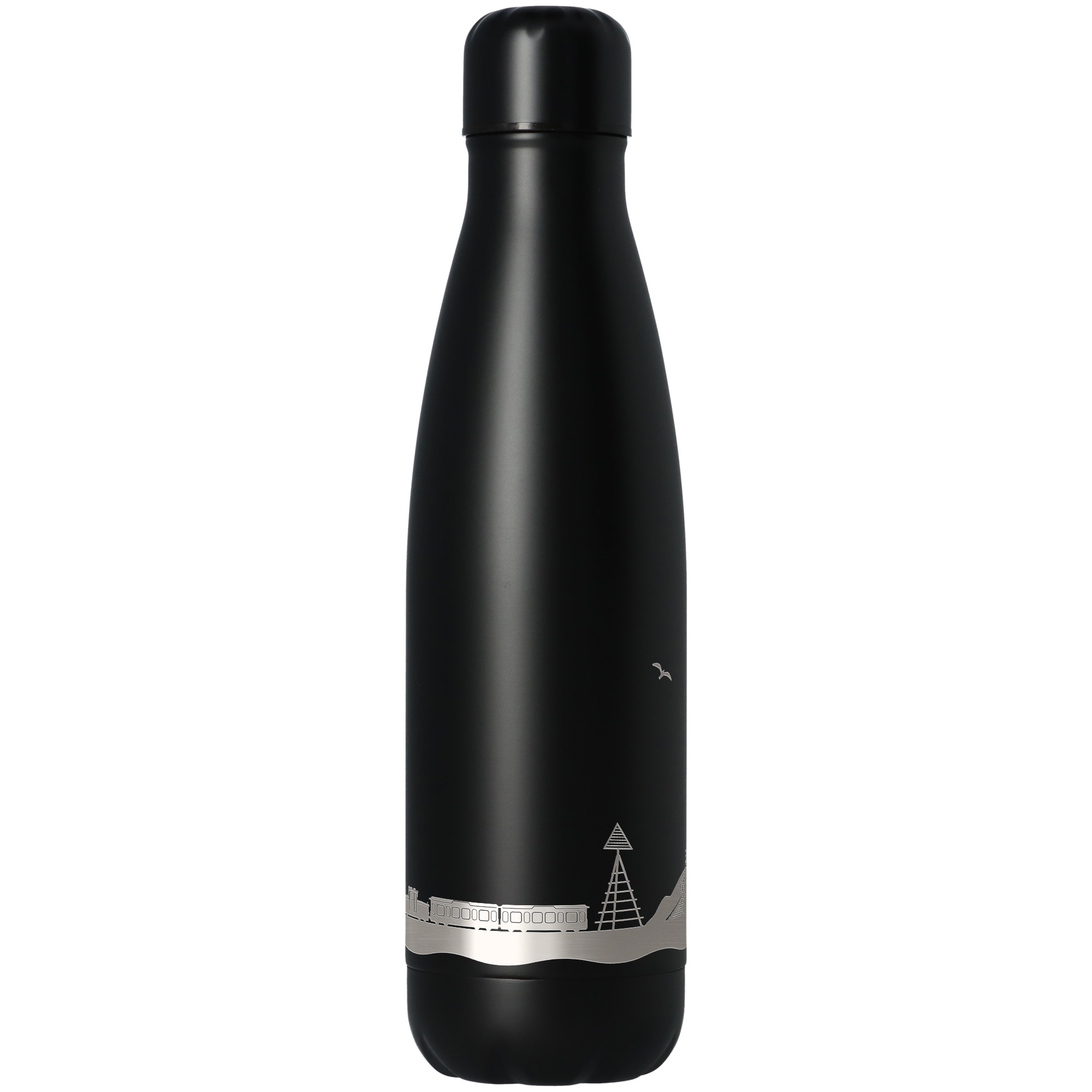 Trinkflasche Skyline Langeoog Schwarz 500ml