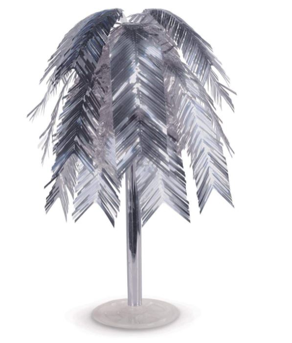 Tischdekoration "Palme", Metallic Silber