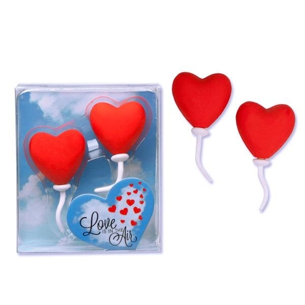 Love is in the Air - Herzballon Radierer-Set