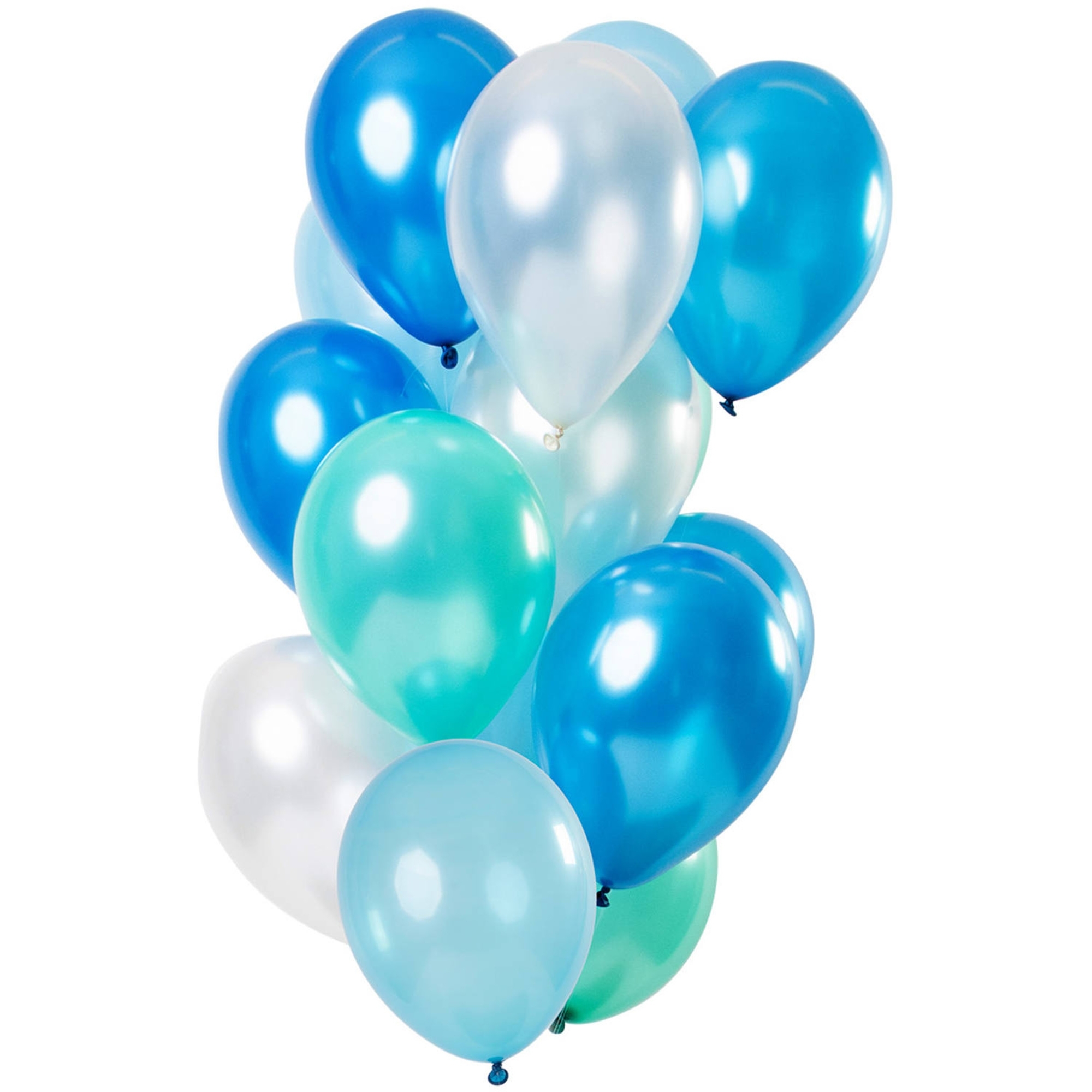 15 Latexballons im Set "Blue Azure" Ø 33cm