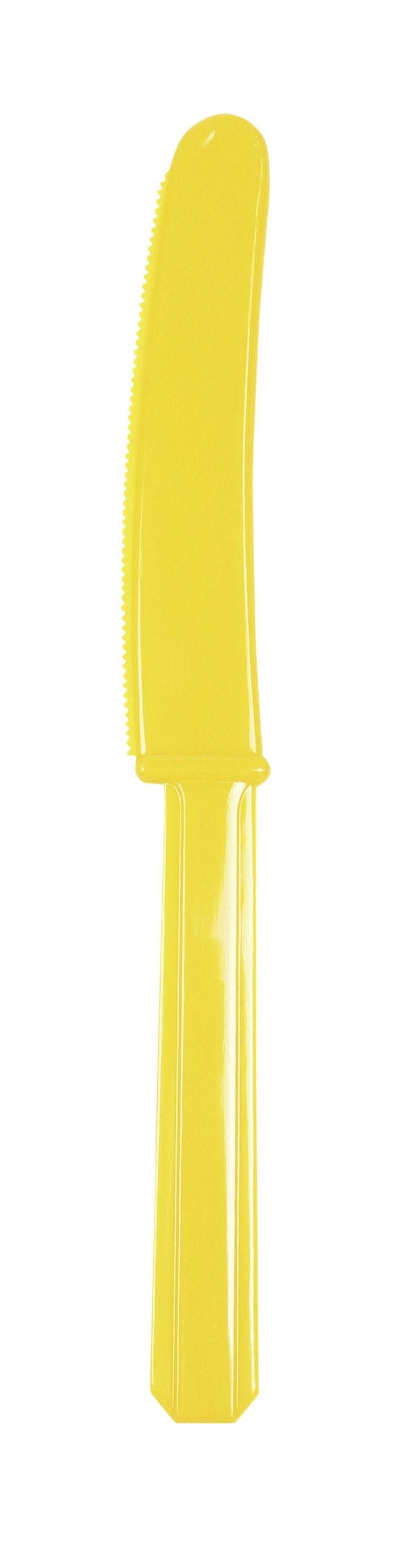 Sonnengelb - 10 Plastikmesser