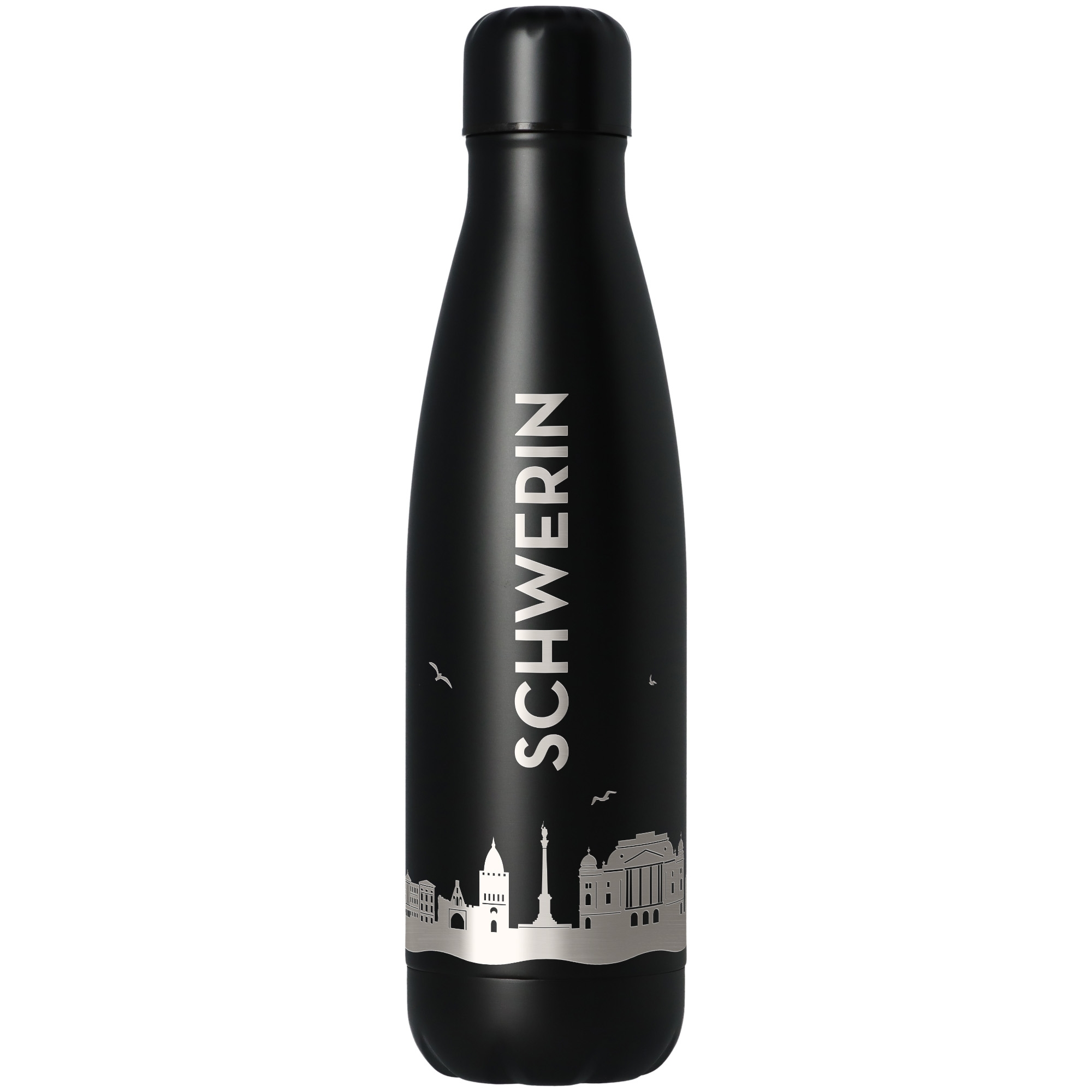 Trinkflasche Skyline Schwerin Schwarz 500ml