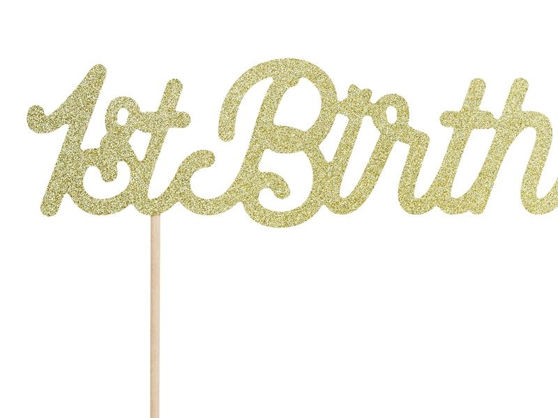 Cake Topper "1st Birthday", gold