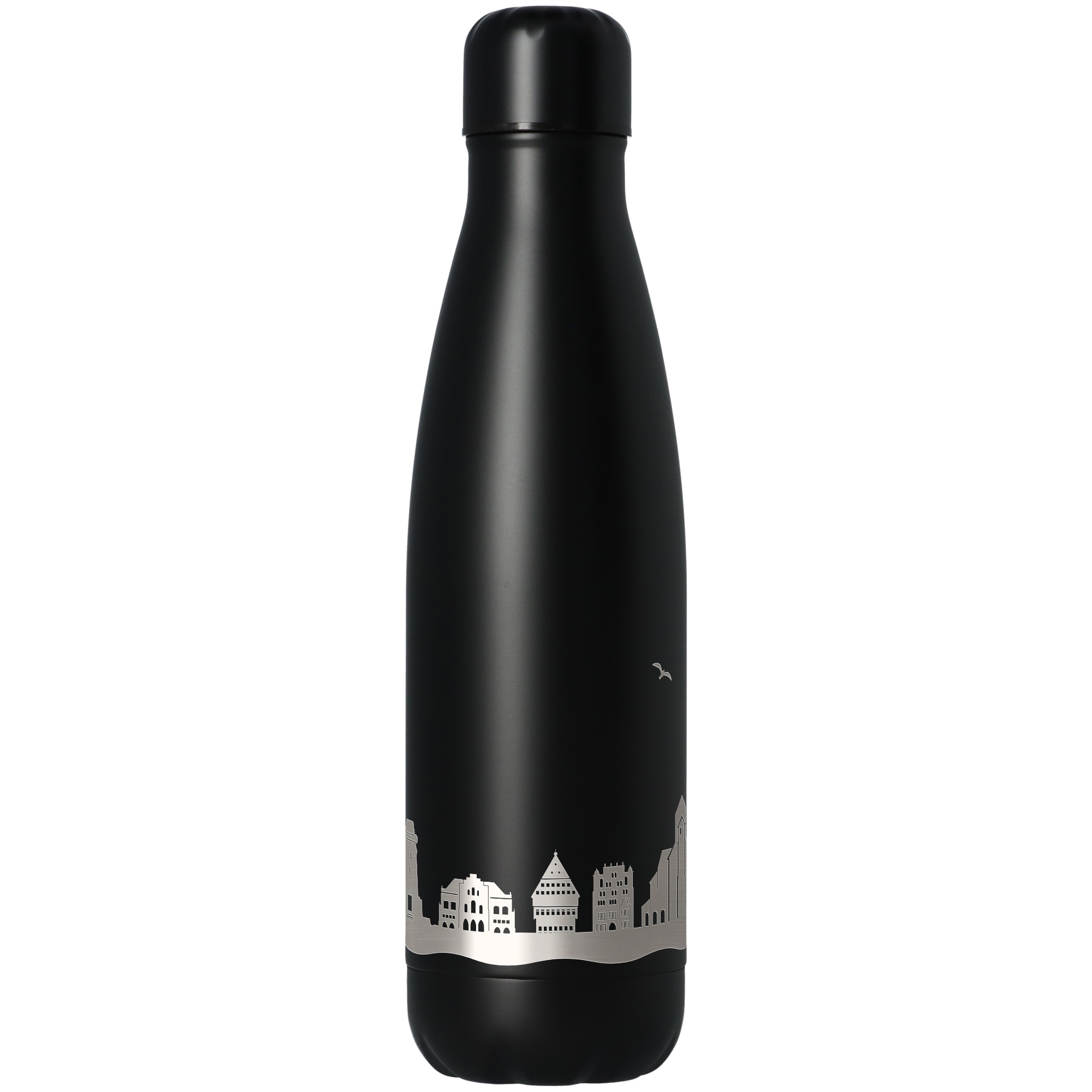 Trinkflasche Skyline Hildesheim Schwarz 500ml