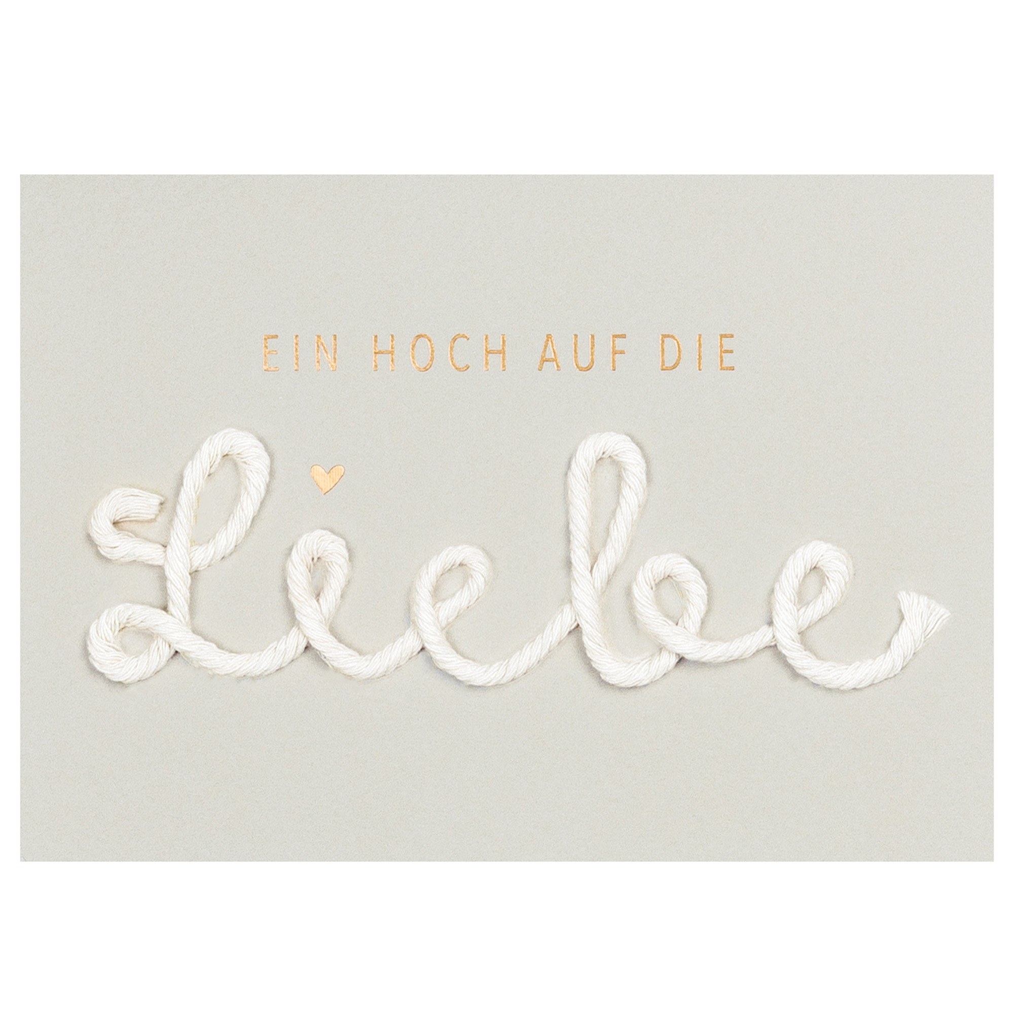 Räder Design - Kordelkarte "Ein Hoch auf die Liebe"