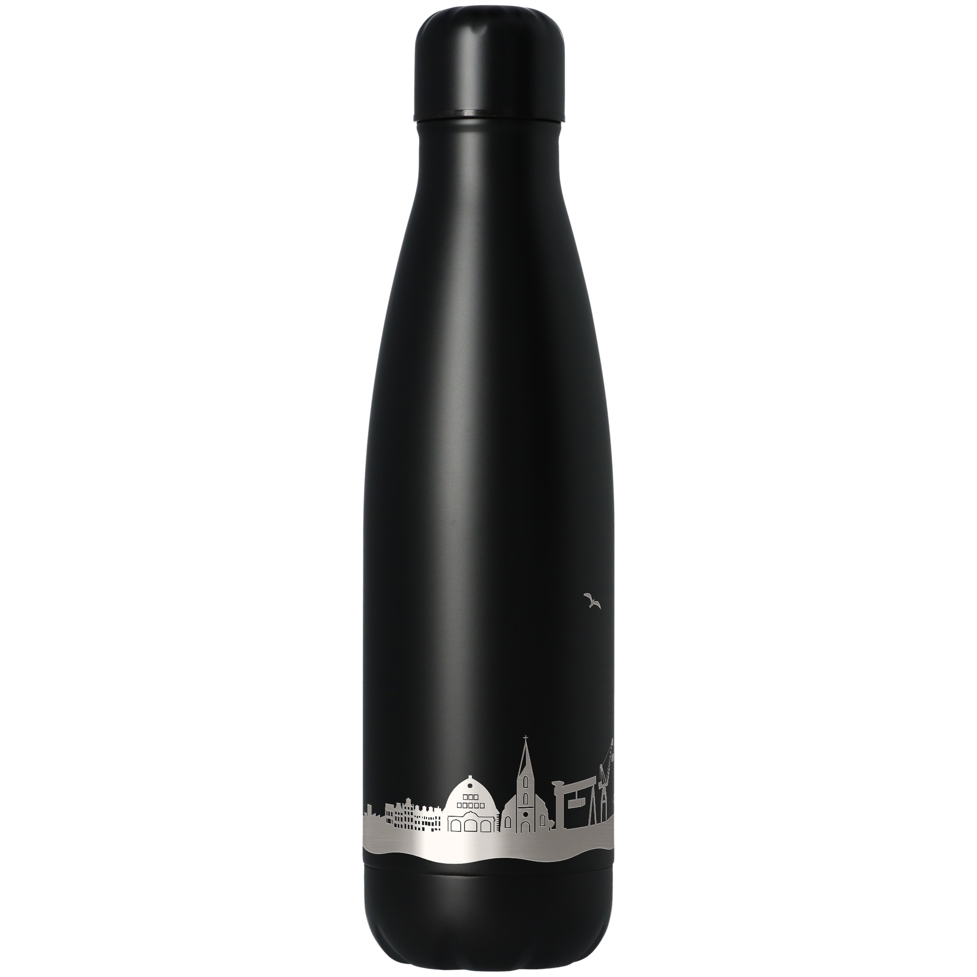 Trinkflasche Skyline Kiel Schwarz 500ml