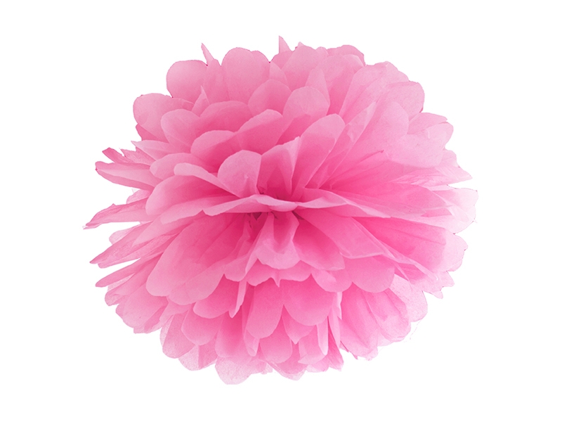 Pompom aus Papier - groß, Pink