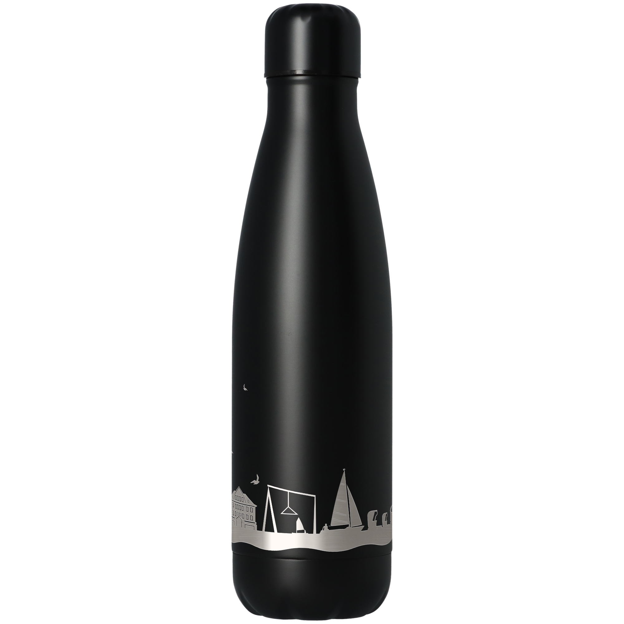 Trinkflasche Skyline Grömitz Schwarz 500ml