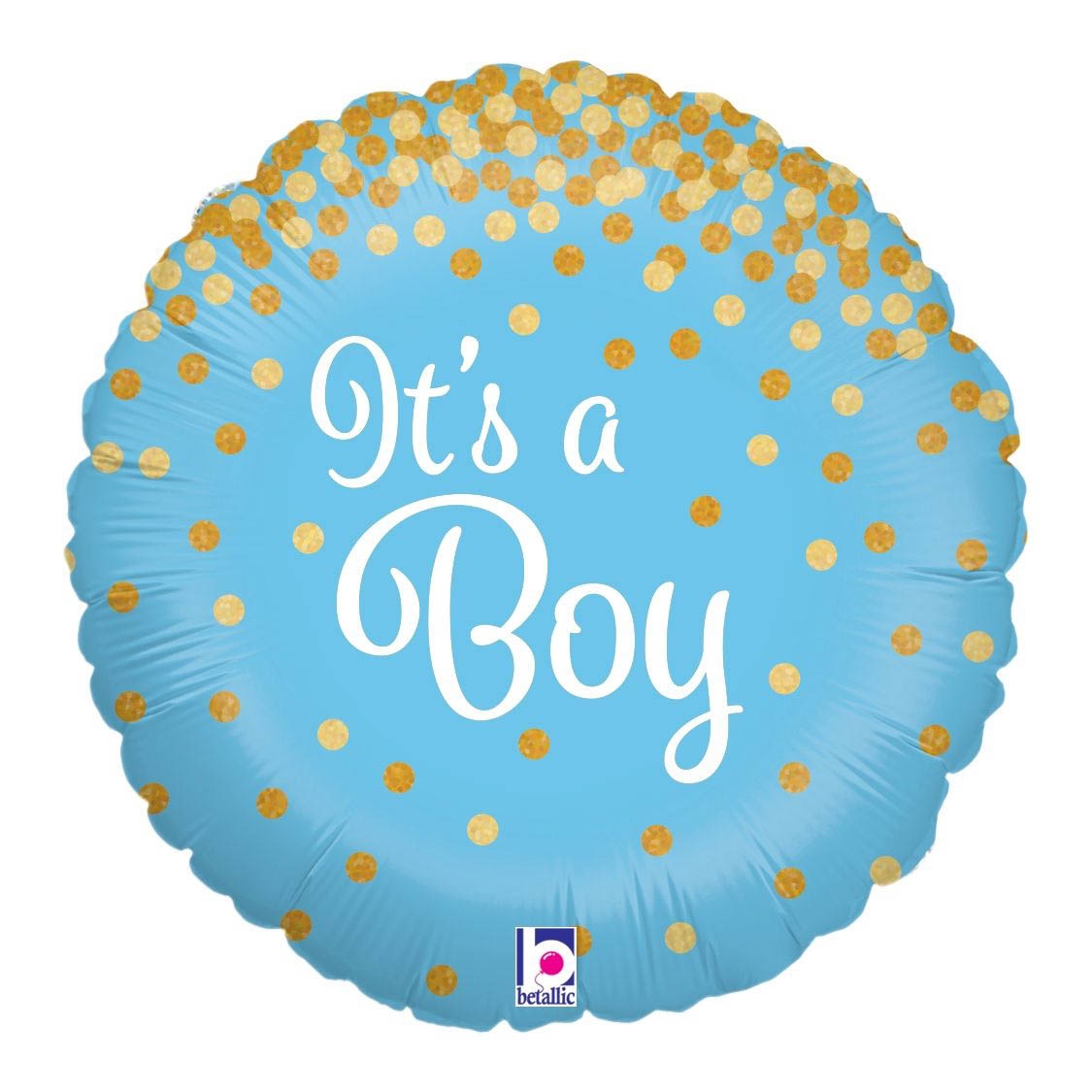 Folienballon Glitzer It's A Boy 45cm