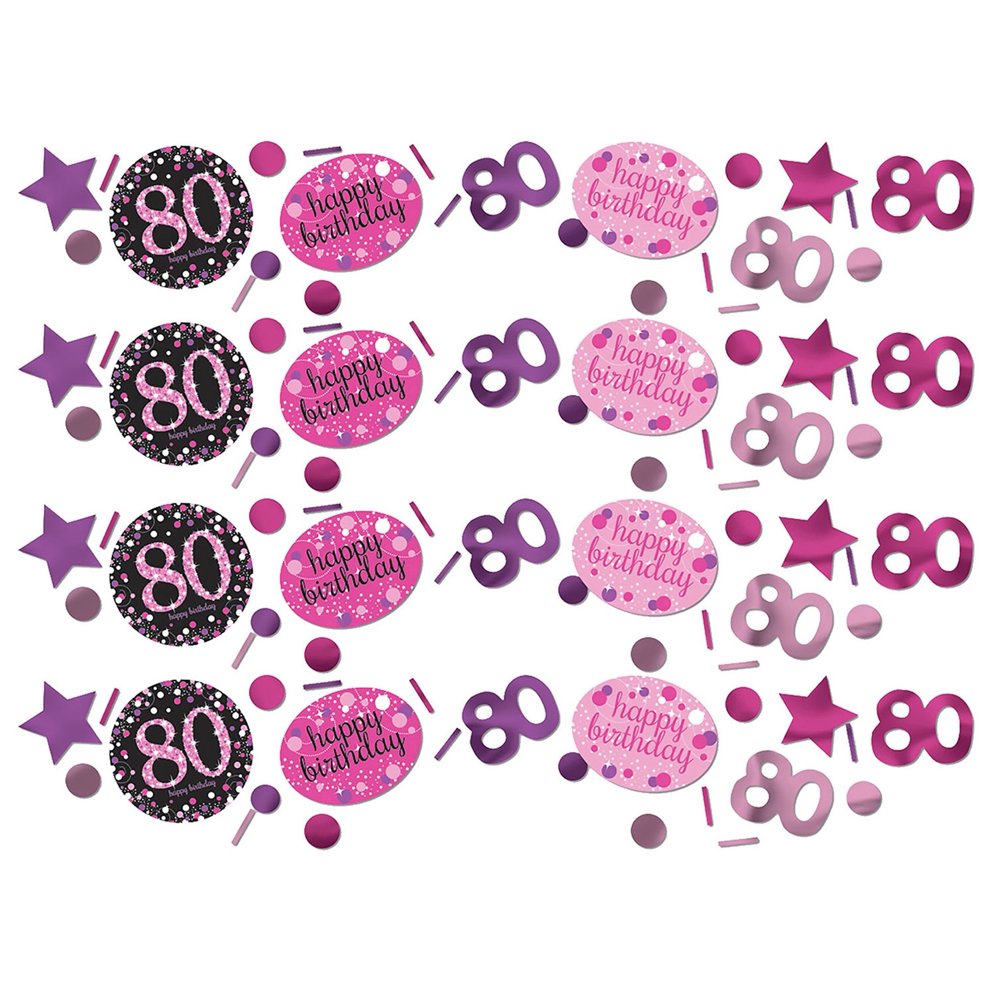 Sparkling Celebration Pink 80. Geburtstag Konfetti 34g