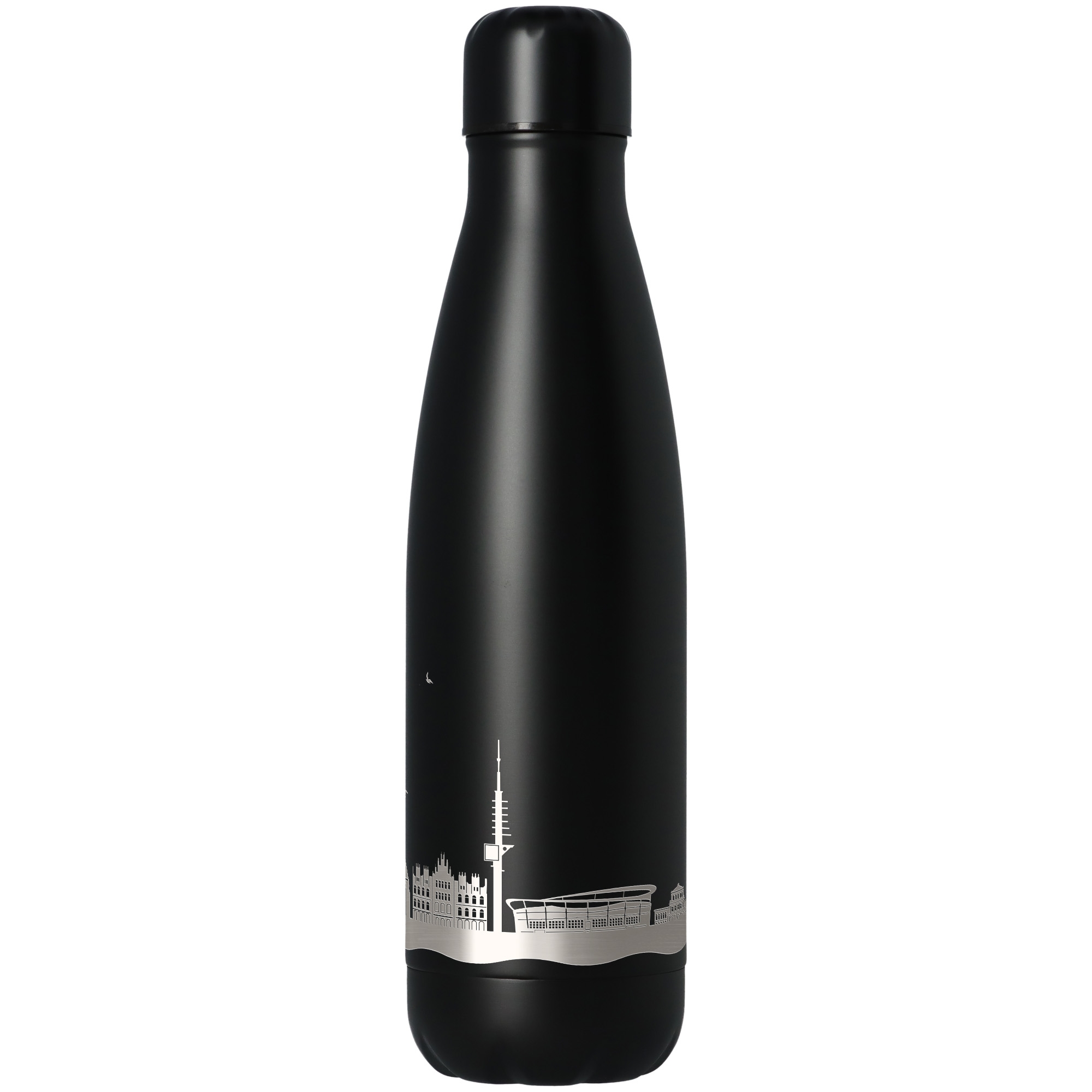 Trinkflasche Skyline Hannover Schwarz 500ml