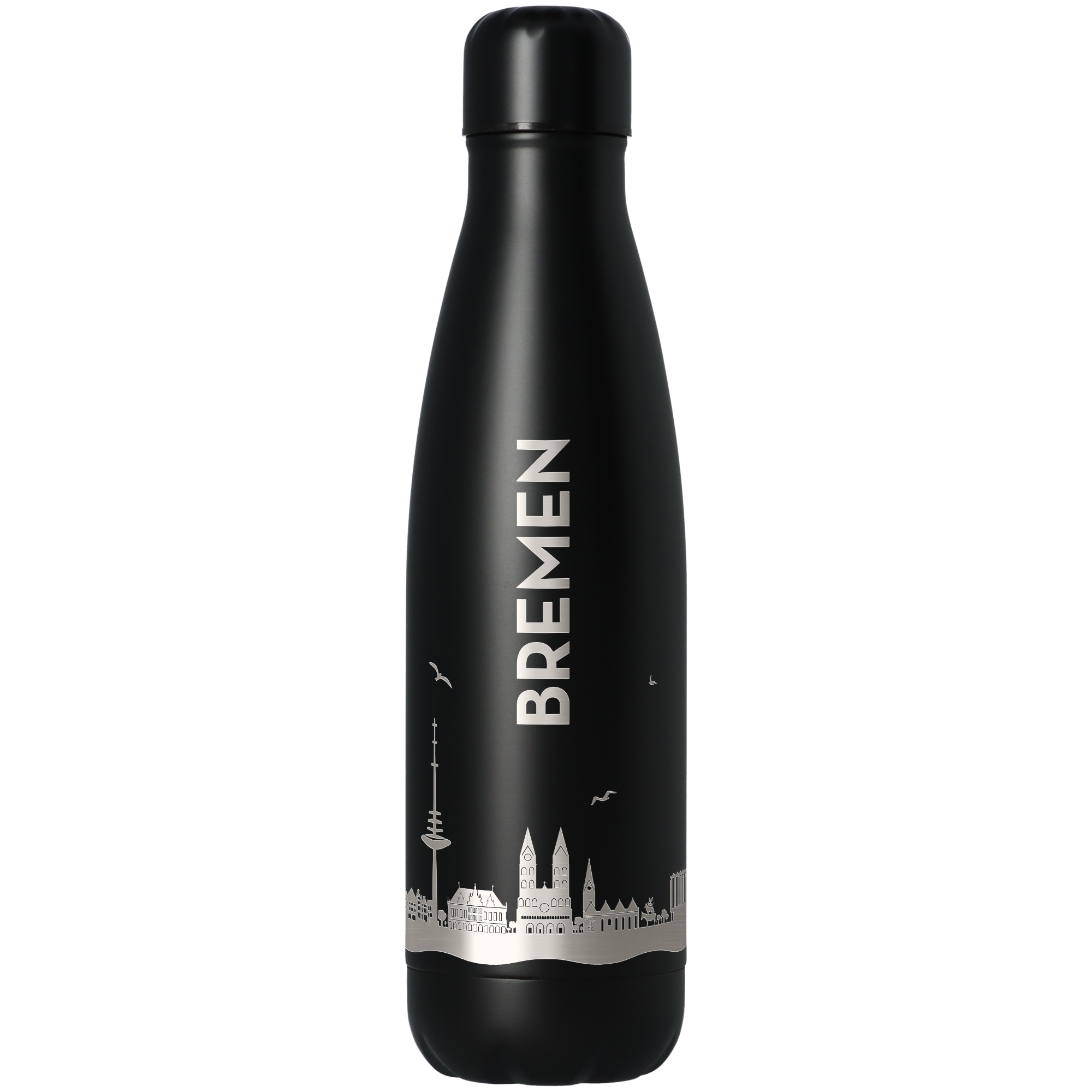 Trinkflasche Skyline Bremen Schwarz 500ml