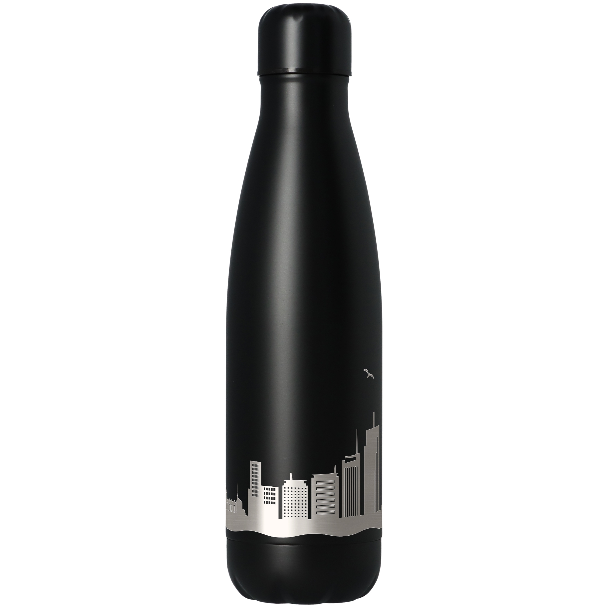 Trinkflasche Skyline Essen Schwarz 500ml