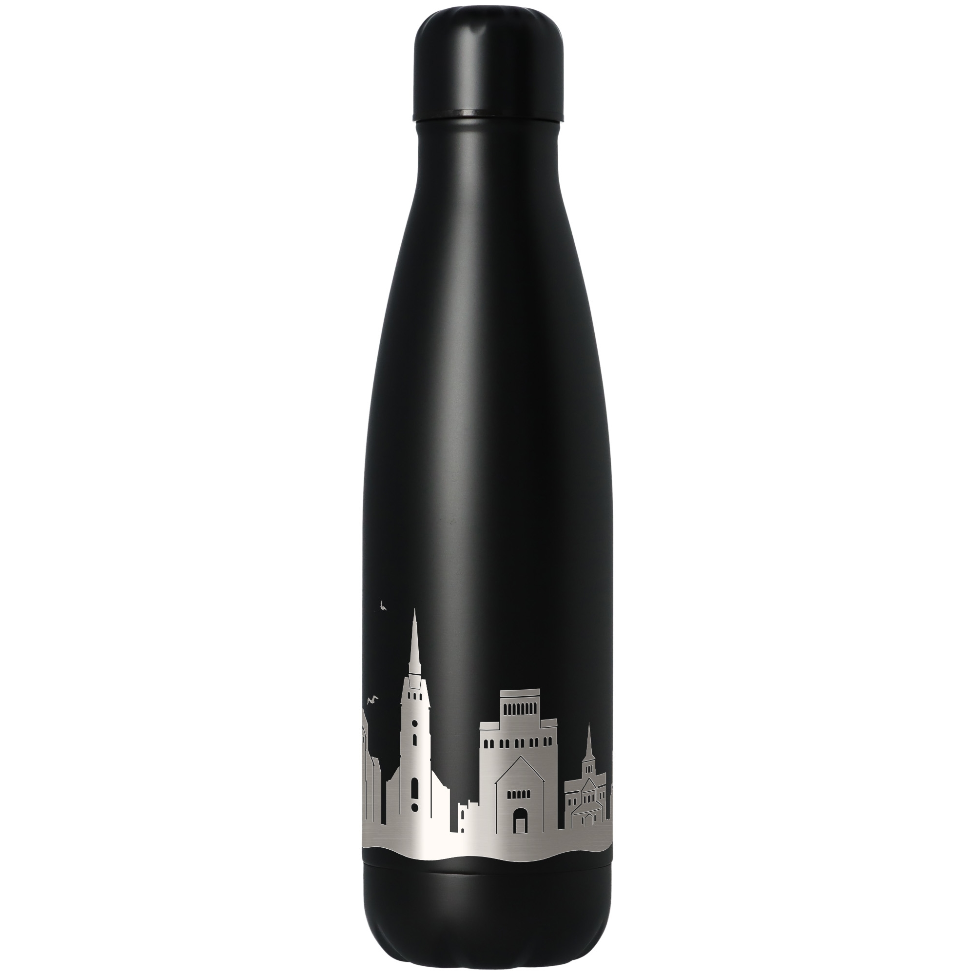 Trinkflasche Skyline Hildesheim Schwarz 500ml