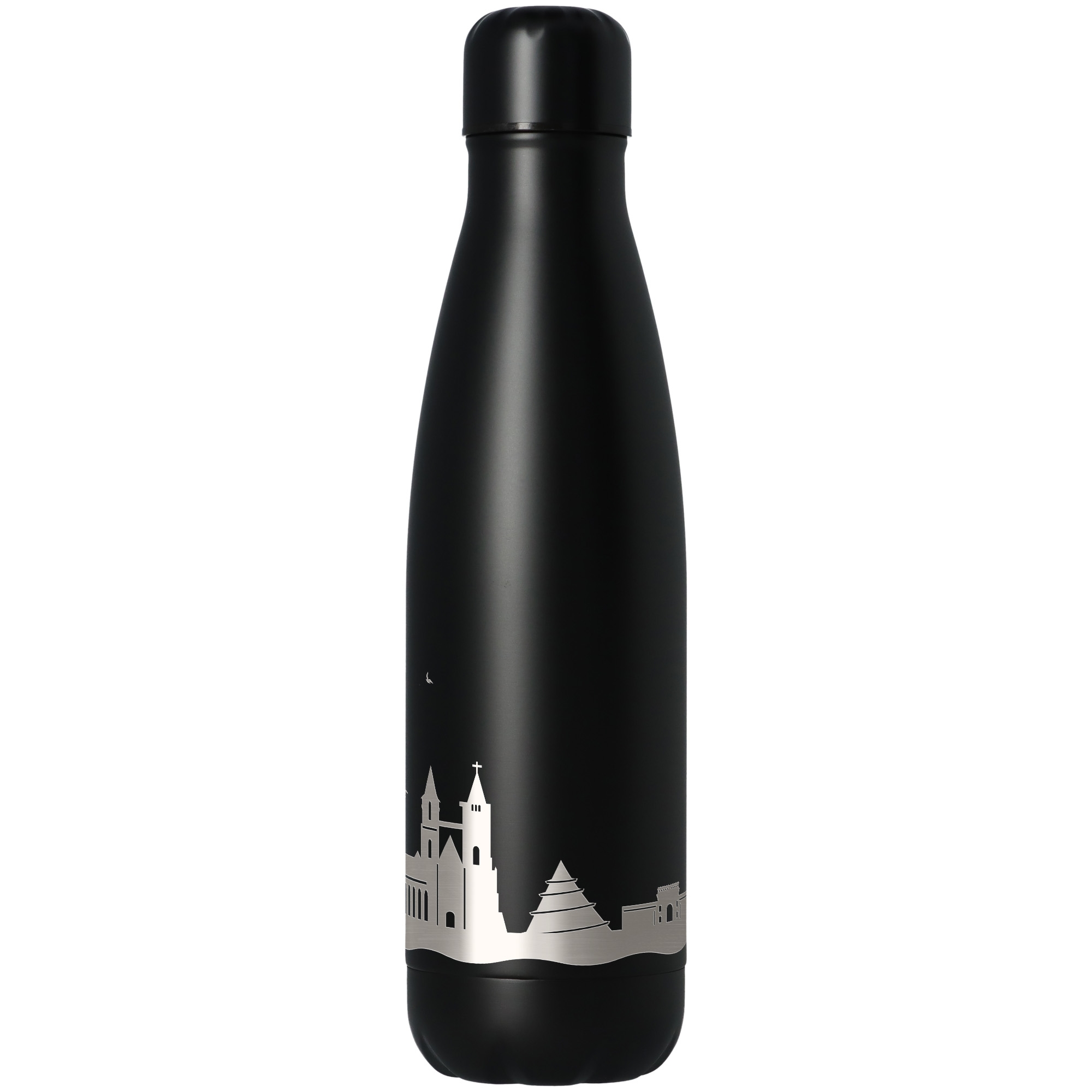 Trinkflasche Skyline Magdeburg Schwarz 500ml