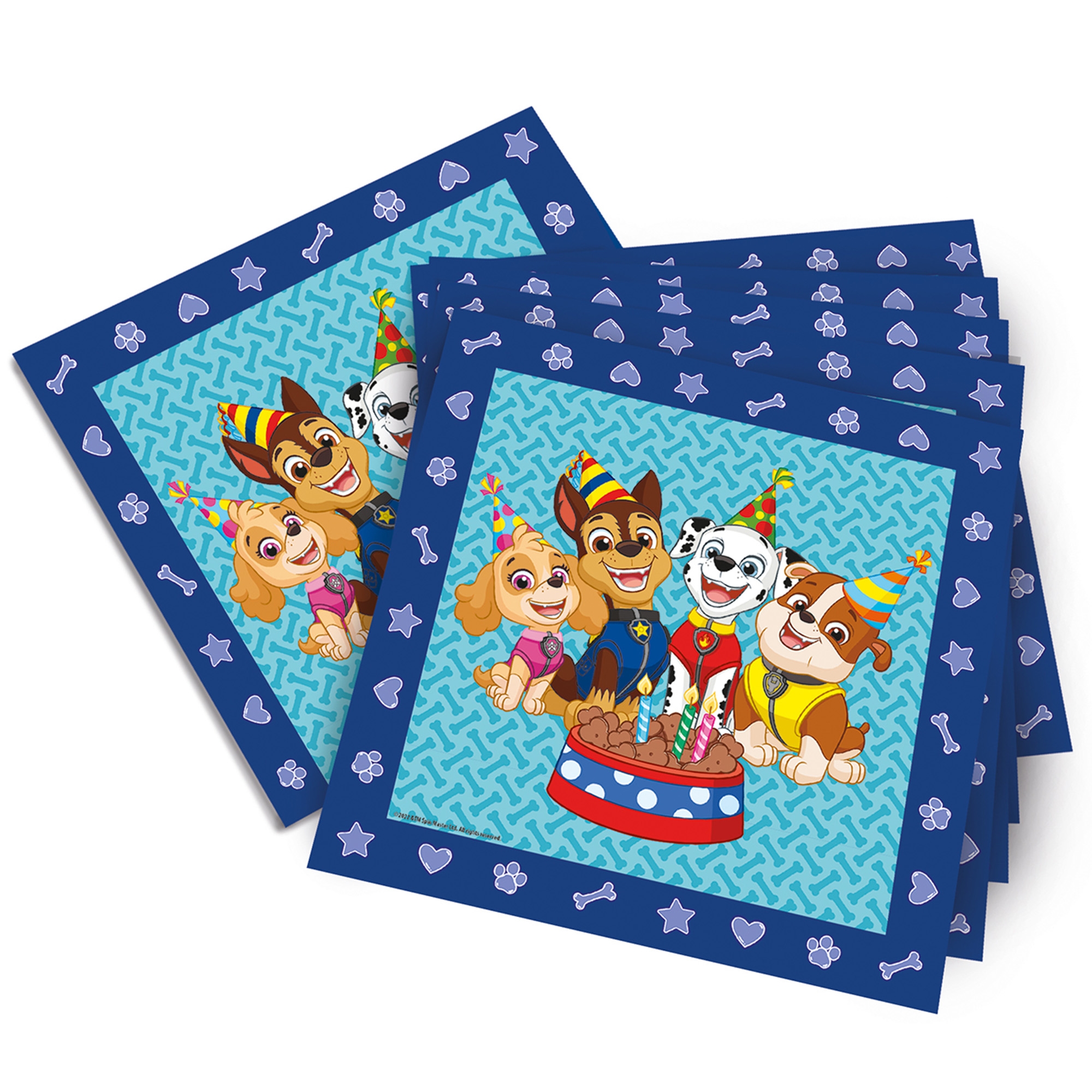 Paw Patrol - 20 Papierservietten in Blau