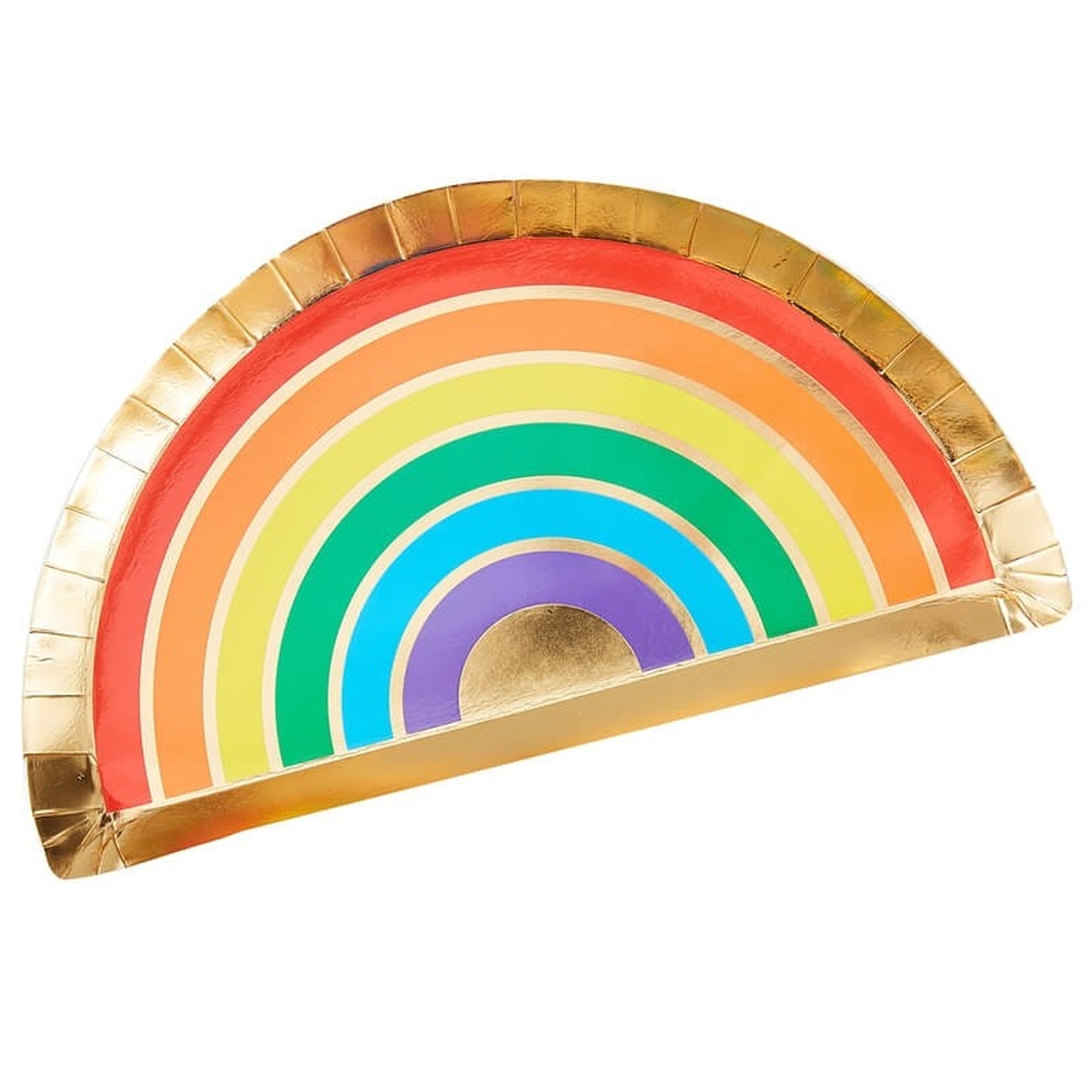 8 Pappteller "Regenbogen"