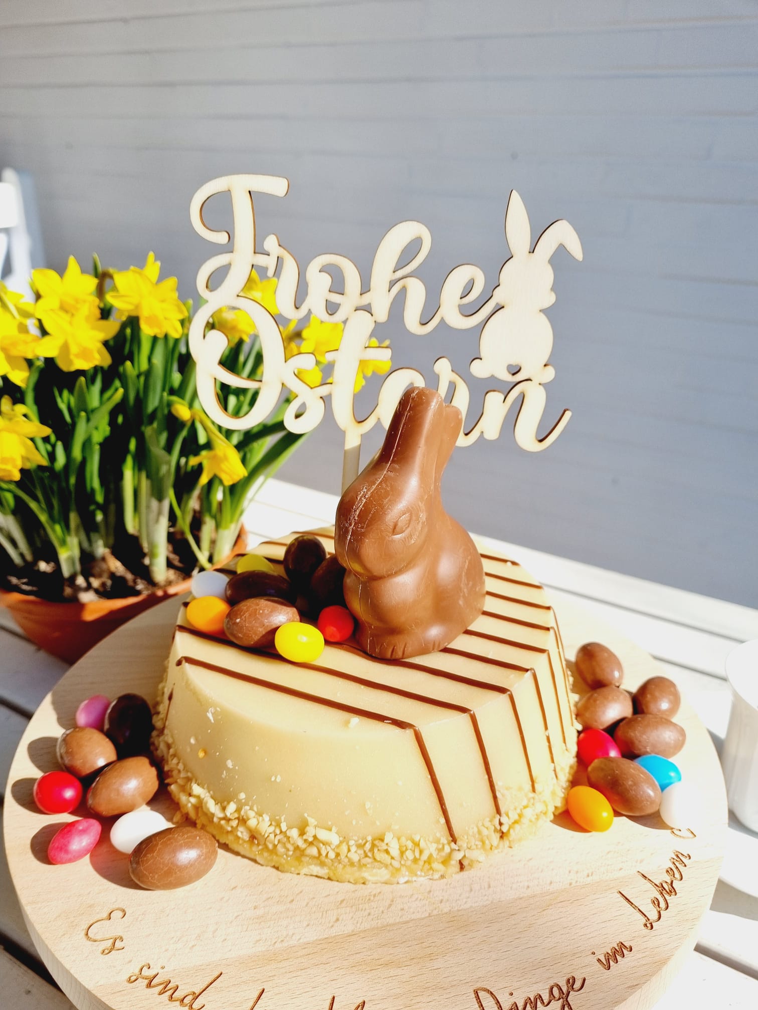 Cake Topper "Frohe Ostern" 18,5 cm x 14 cm