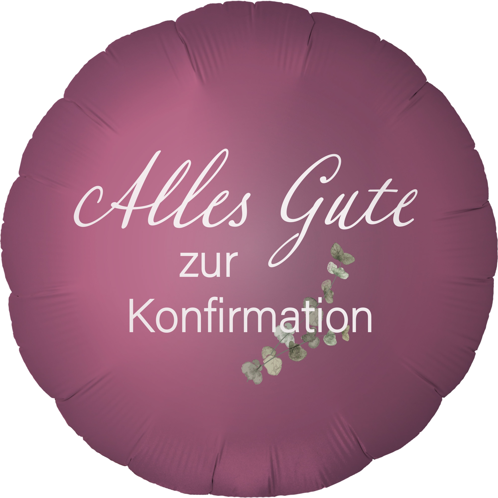 Folienballon Rund Satin Luxe Pomegranate mit "Alles Gute zur Konfirmation" 45cm