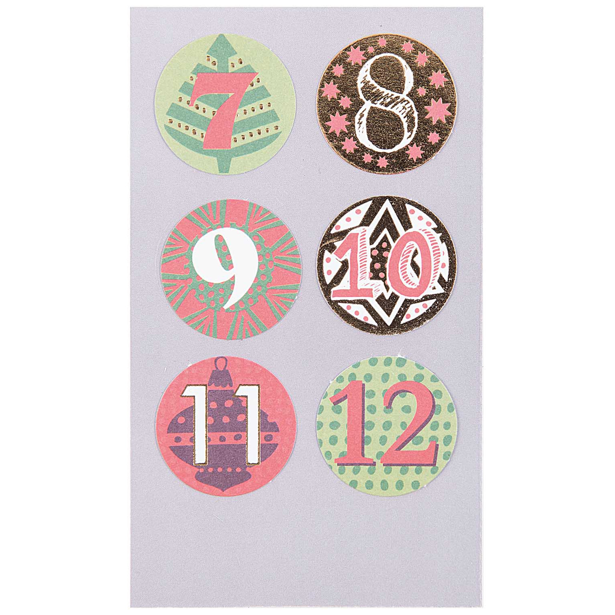 Adventskalender Sticker - Rot / Grün