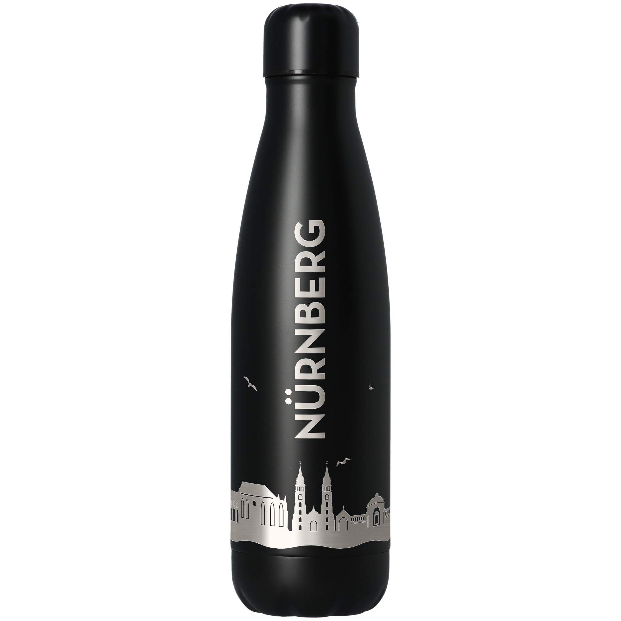 Trinkflasche Skyline Nürnberg Schwarz 500ml