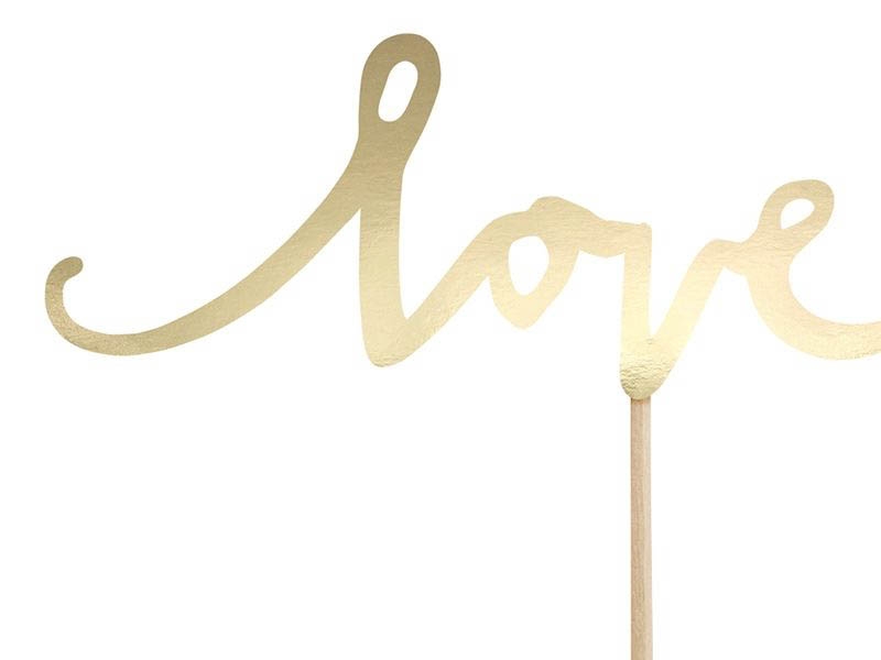 Cupcake Topper Love Gold 6 tlg.