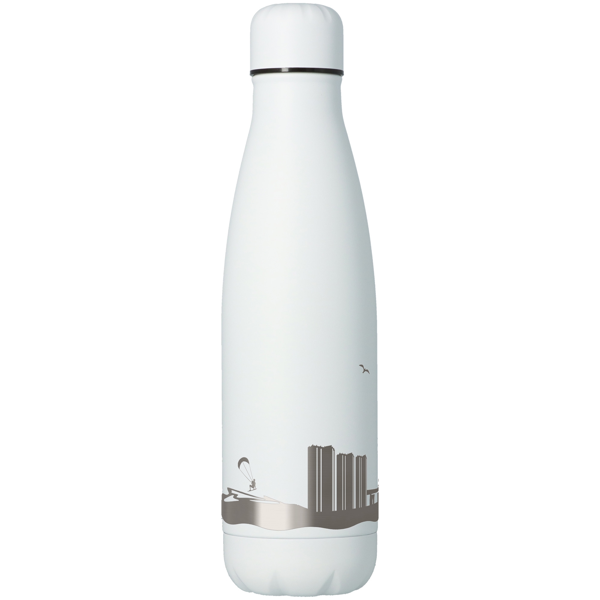 Trinkflasche Skyline Fehmarn Weiß 500ml