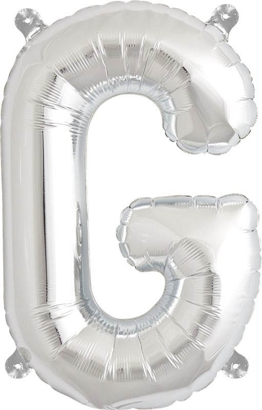 Luftballon Buchstabe G Silber 40cm