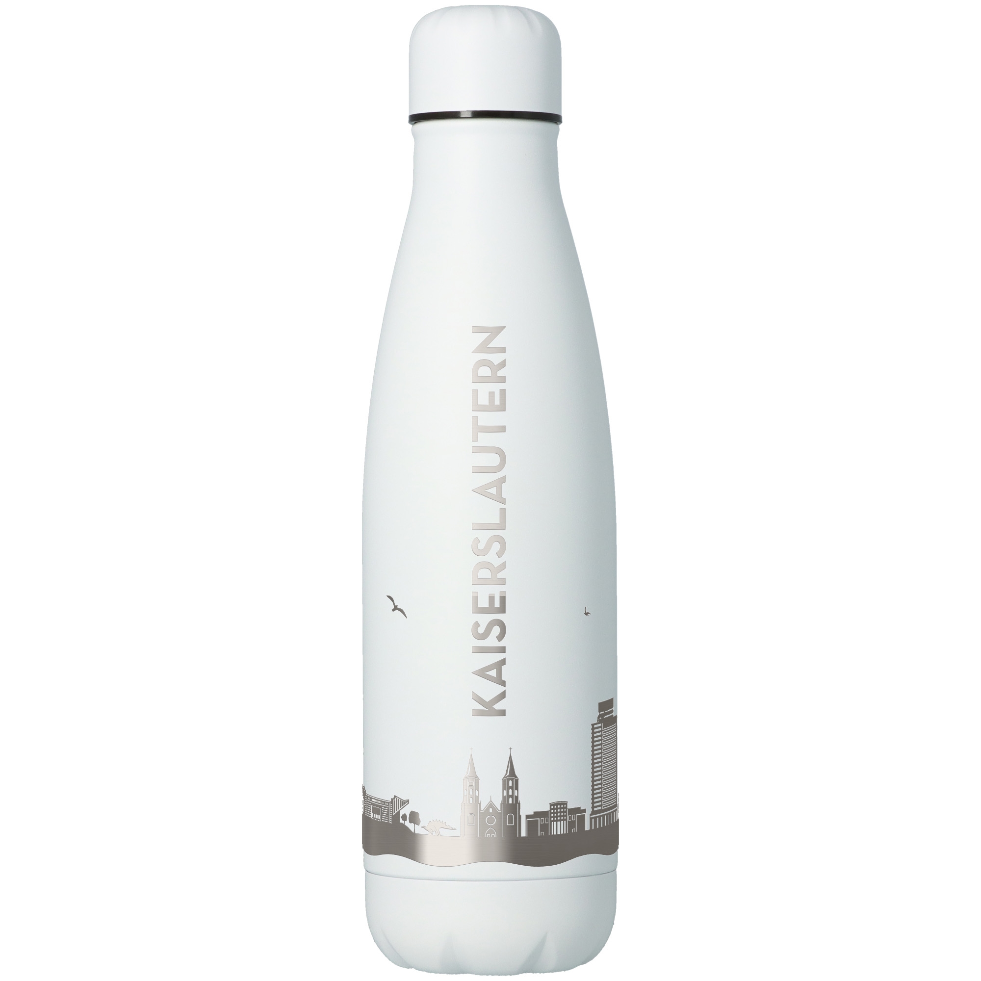 Trinkflasche Skyline Kaiserslautern Weiß 500ml