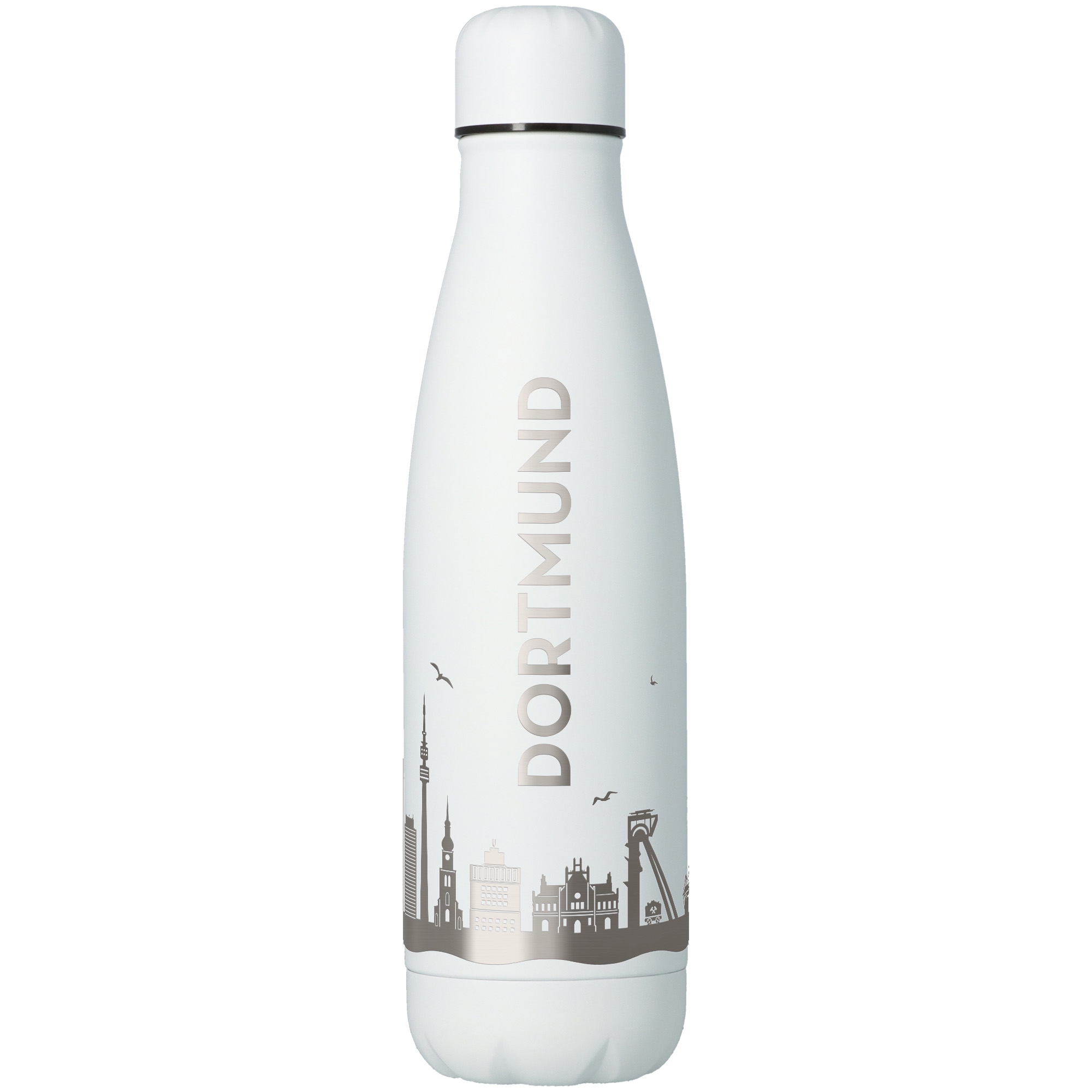 Trinkflasche Skyline Dortmund Weiß 500ml