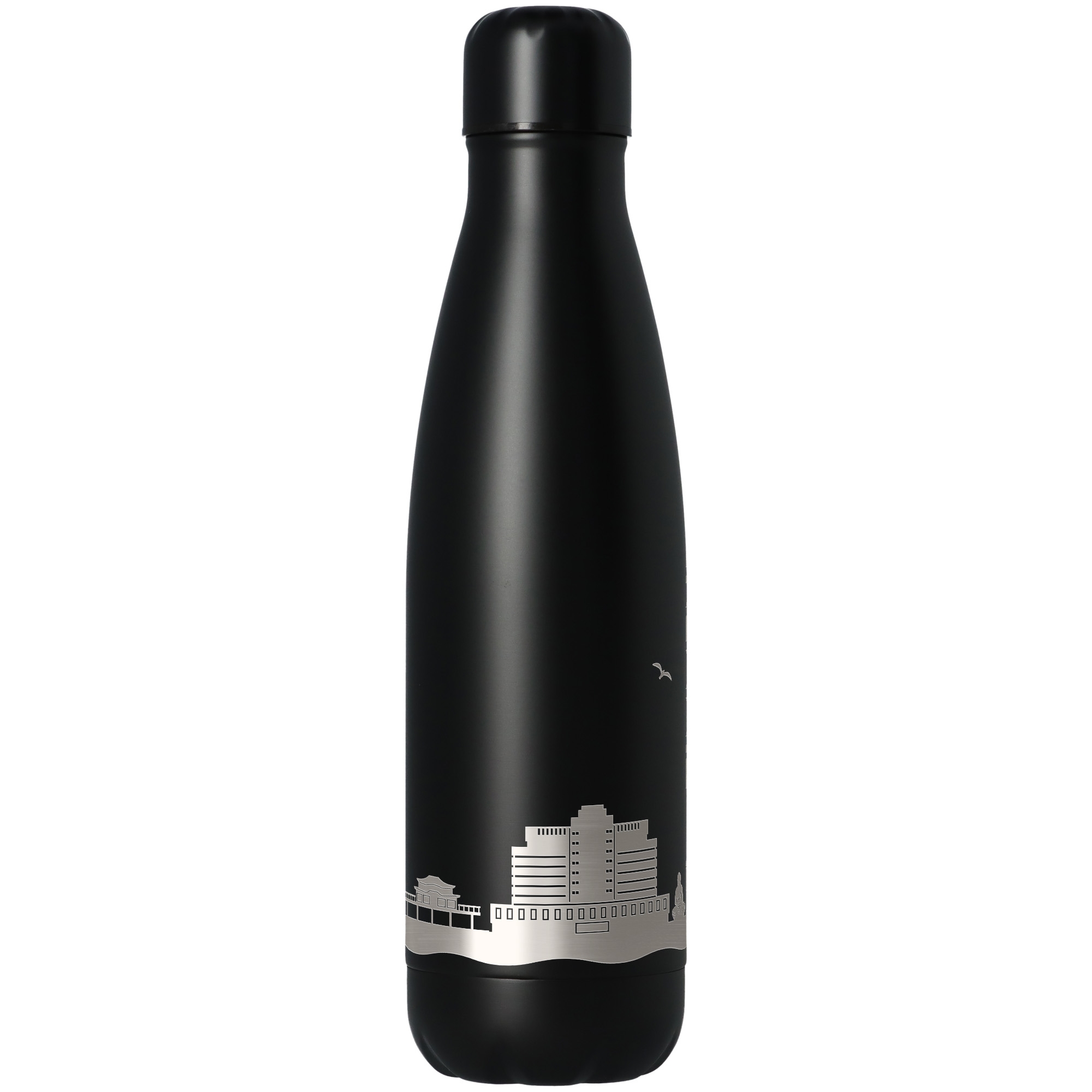 Trinkflasche Skyline Timmendorfer Strand Schwarz 500ml