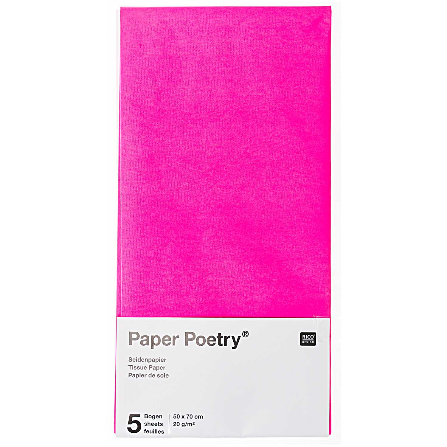 Seidenpapier Pink, 5 Bögen