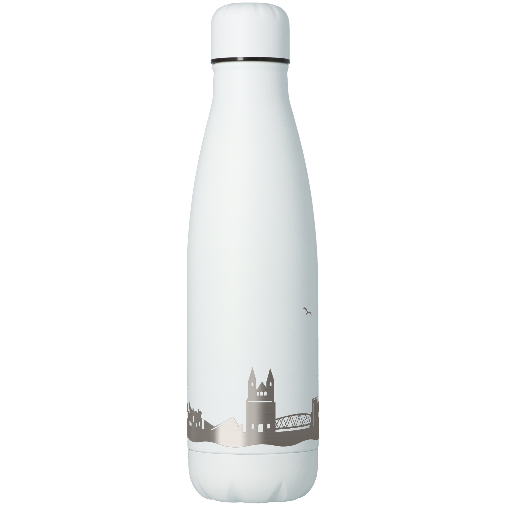 Trinkflasche Skyline Magdeburg Weiß 500ml