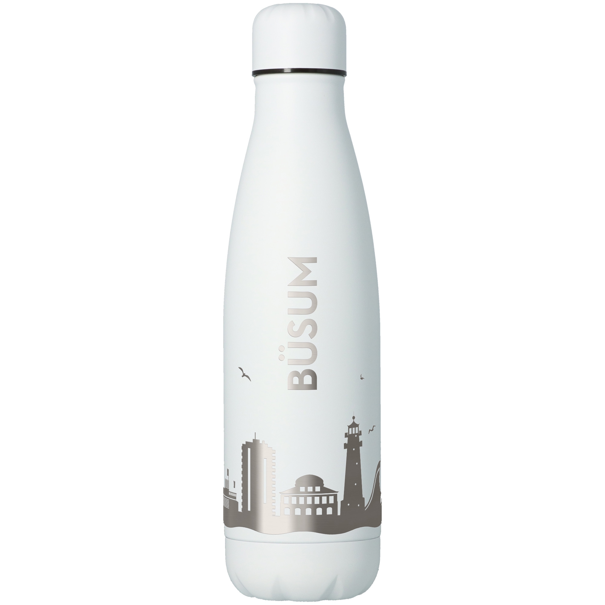 Trinkflasche Skyline Büsum Weiß 500ml