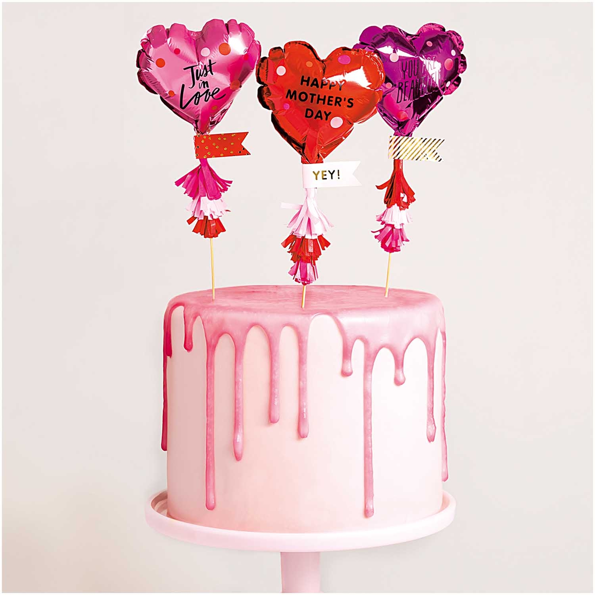 Cake Topper - Herzballons