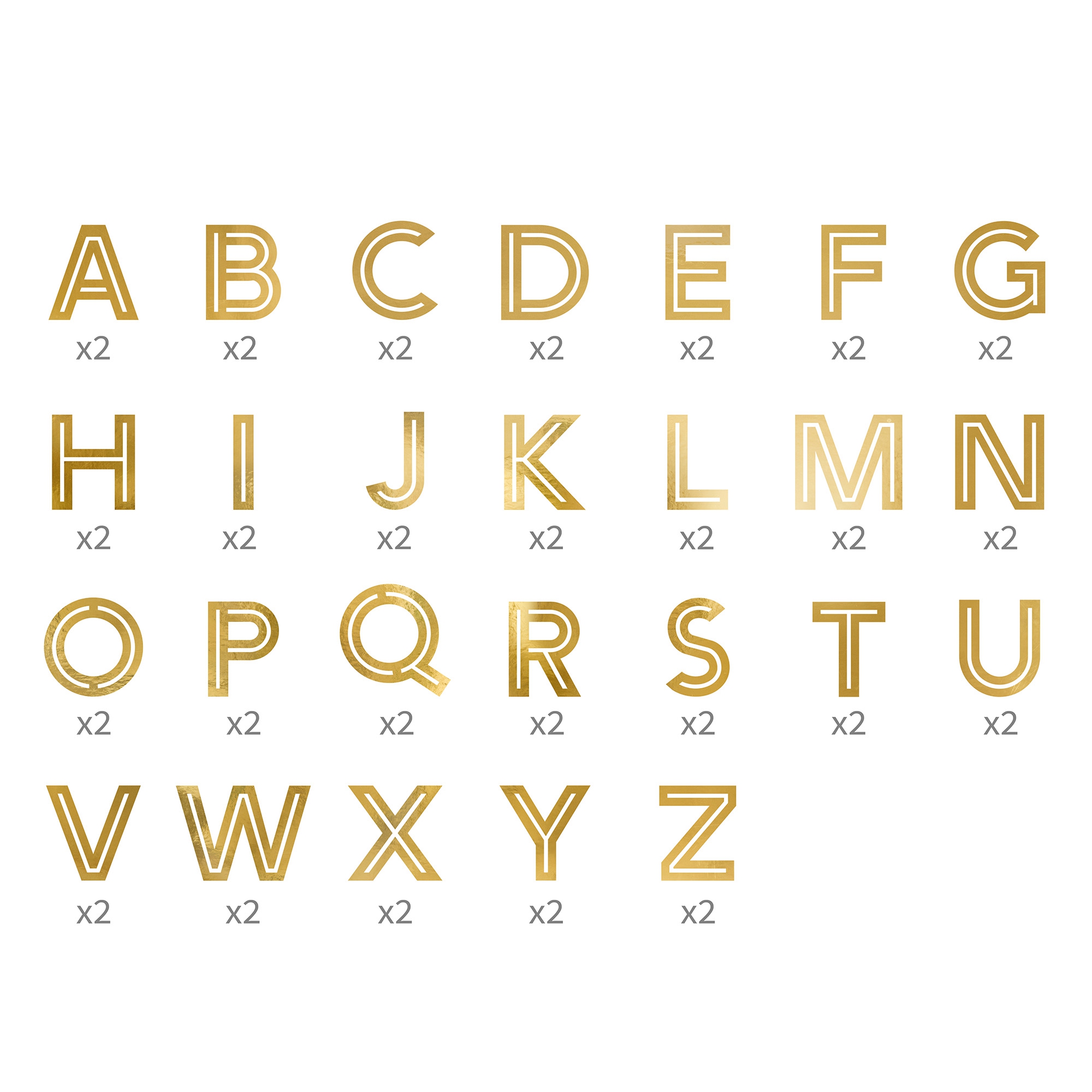 Gold Sticker "Alphabet"