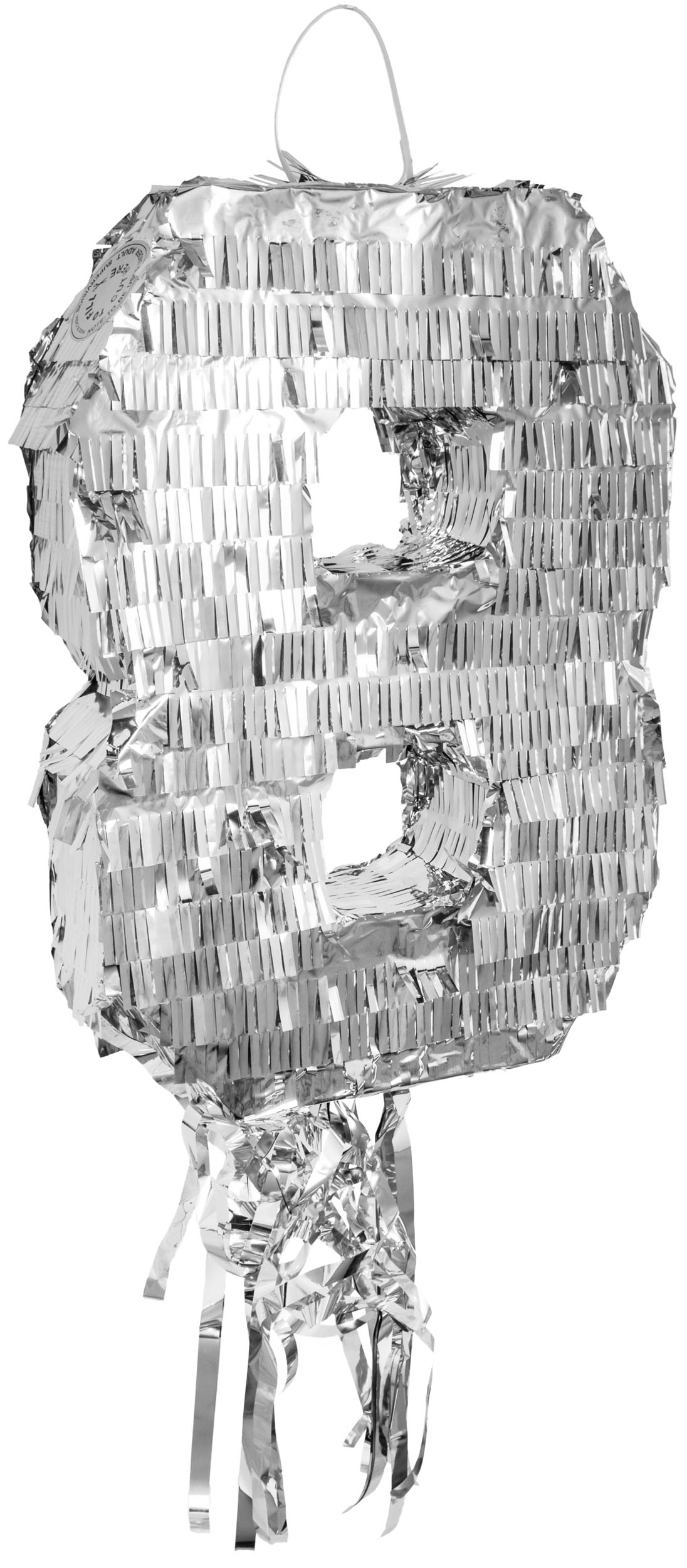 Pinata Zahl "8", Silber