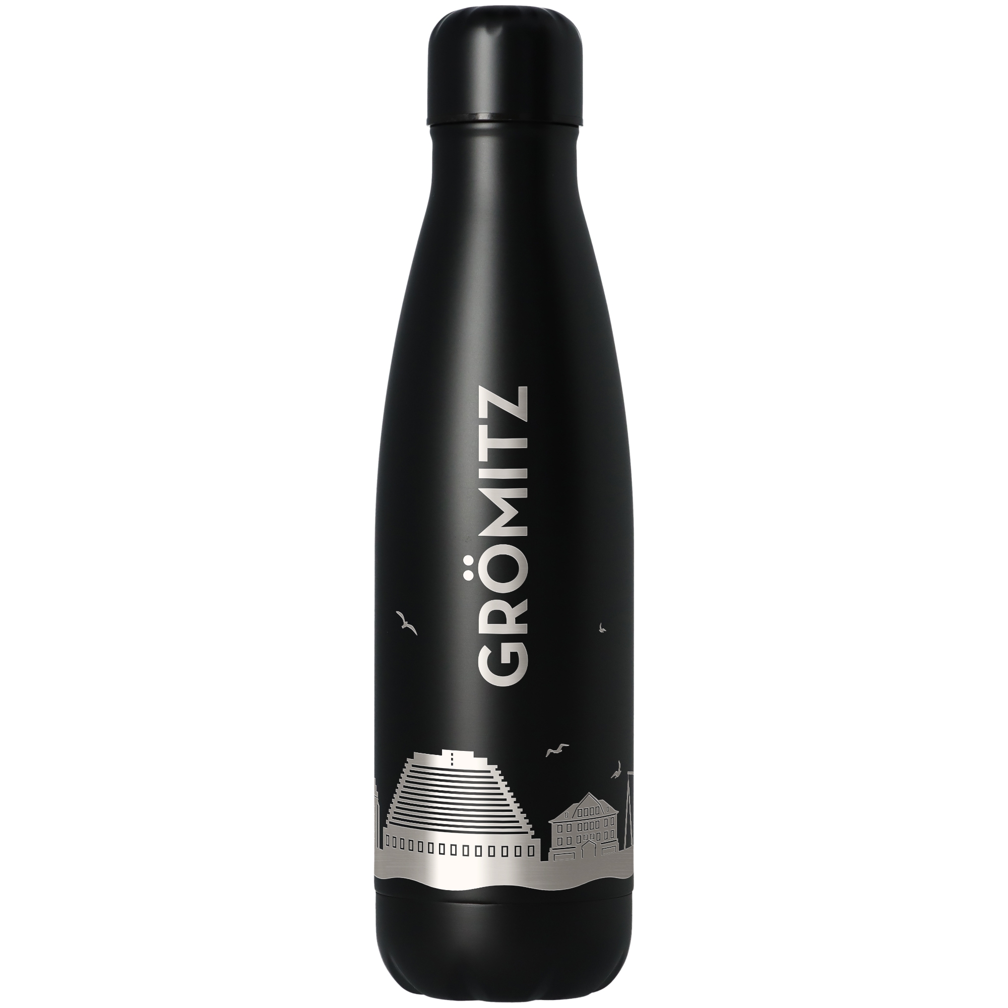 Trinkflasche Skyline Grömitz Schwarz 500ml