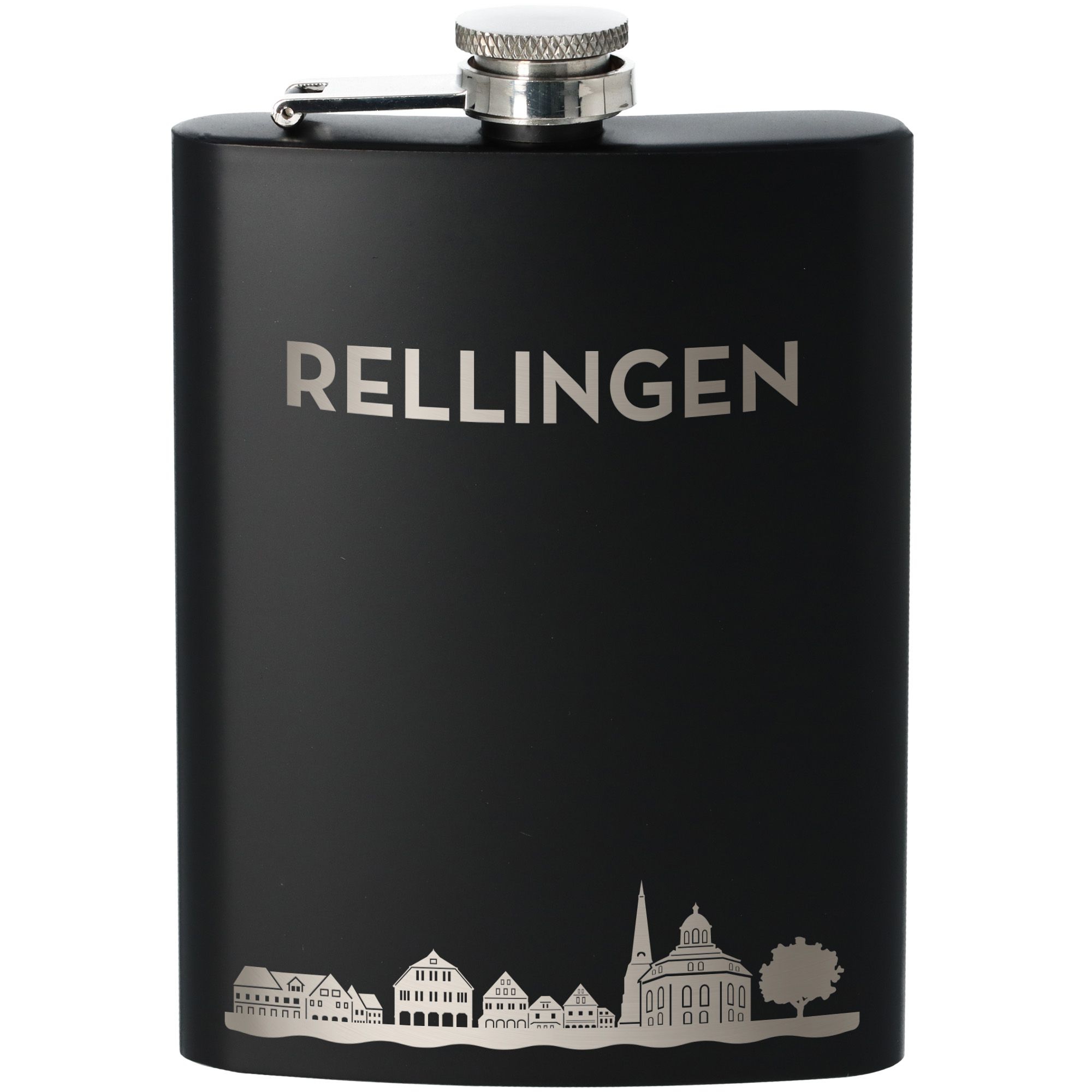 Flachmann Skyline Rellingen Schwarz 235ml