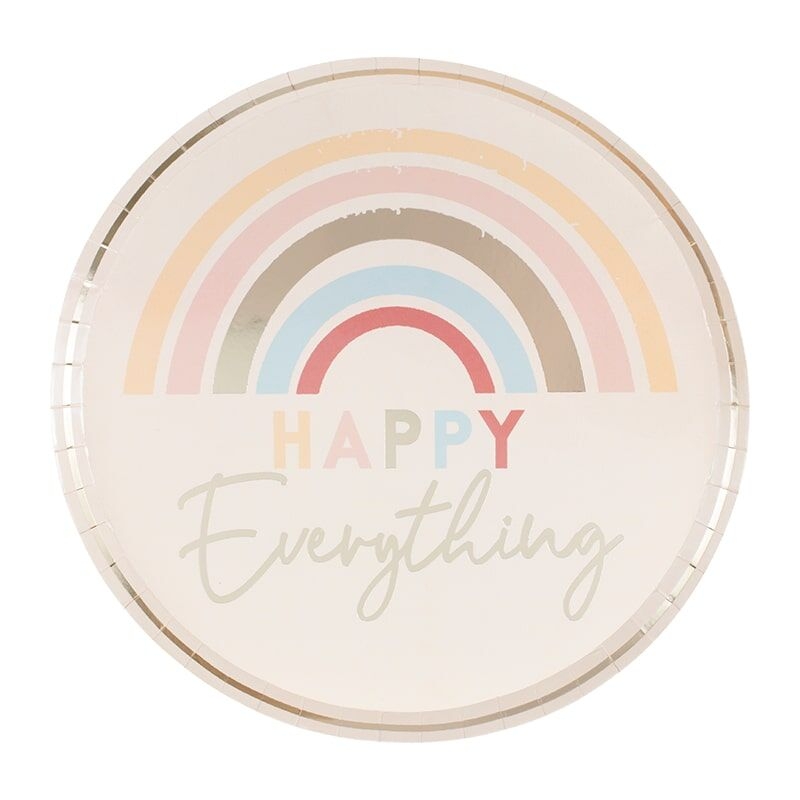 8 Pappteller "Happy Everything"