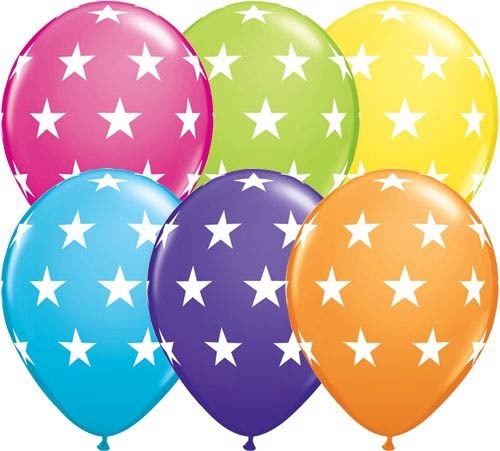 Qualatex Latexballon Big Stars verschiedene Farben Ø 30cm